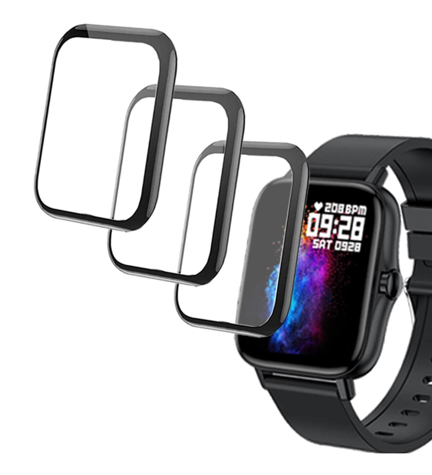 Smaate 3D Screen Protector for T42 Y22 Y20GT Smartwatch - 3-Pack Anti-Shatter Film Compatible with ANDFZ, Smaiit, WZWNEER, BANLVS, DXPICR - Curved Edge Frame for Extra Protection - Buy Online on GoSupps.com
