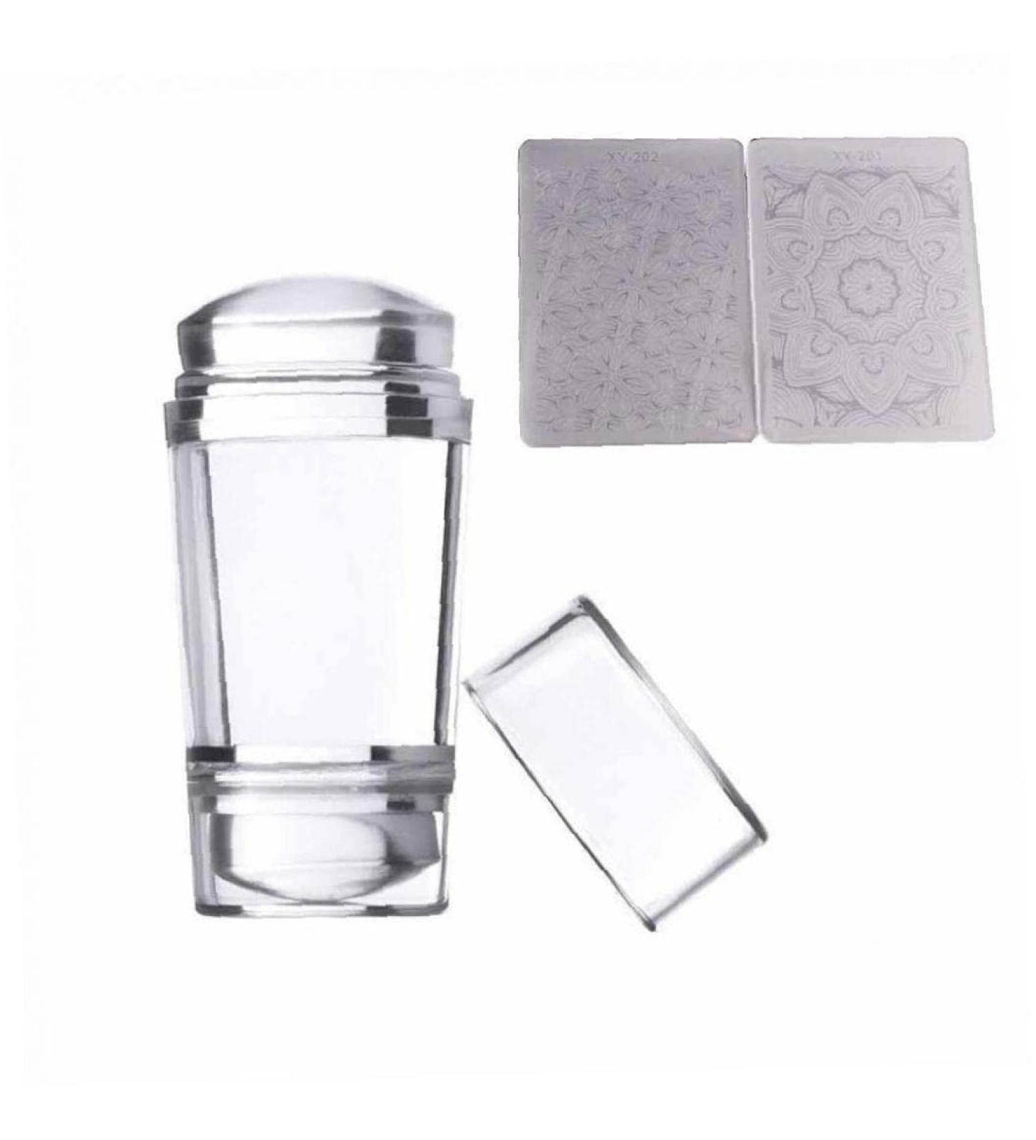 Zonster Clear Jelly Soft Silicone Nail Art Stamping Kit - Manicure Tools & Image Plate for DIY Polish - Buy Online on GoSupps.com