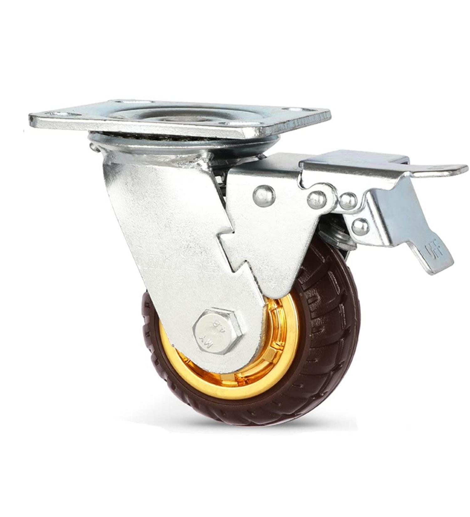Heavy Duty Rubber Beacon Wheel 4 Inch Wear-Resistant High Load-Bearing Caster Silent Double Shaft Cart Wheel Universal Wheel (Color : A) (B) - Buy Online on GoSupps.com