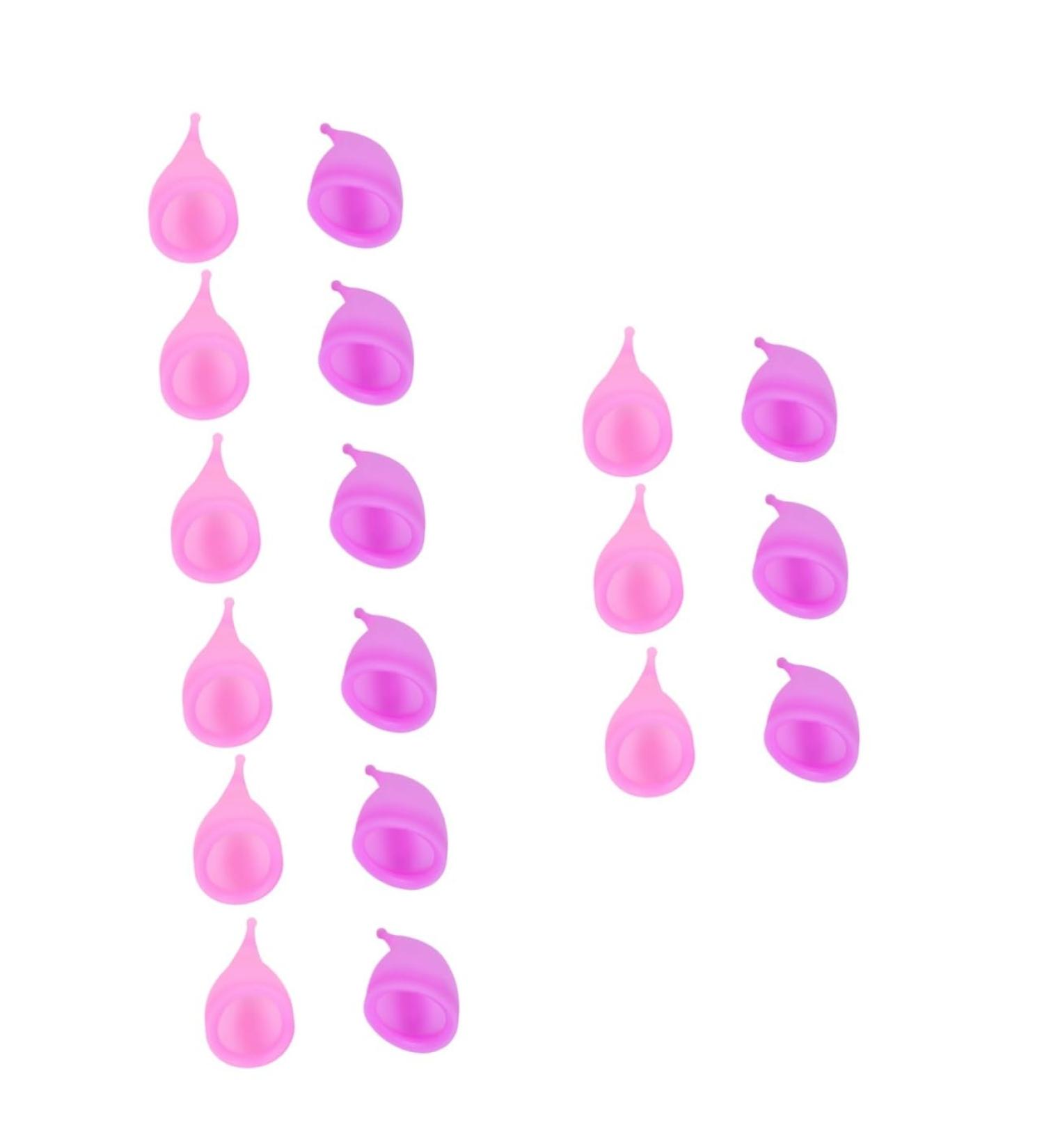 Buy Healvian 18 STK Silicone Period Cups - Reusable Hygiene Cups for Women | Medical-Grade Purple Cups | Miss Fr ulein Peel Gel Included - Buy Online on GoSupps.com