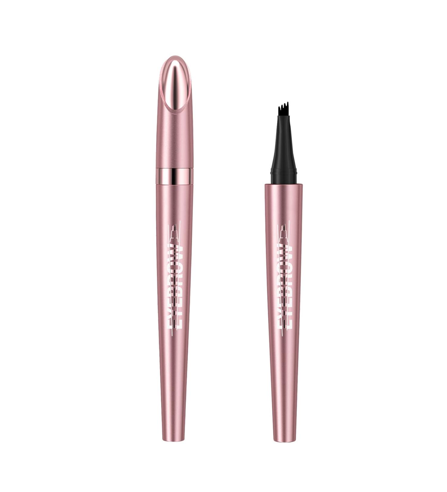 Liquid Eyebrow Pencil - Water & Sweat Resistant Four Forks Design for Natural Brows (Black) | International Shipping - Buy Online on GoSupps.com