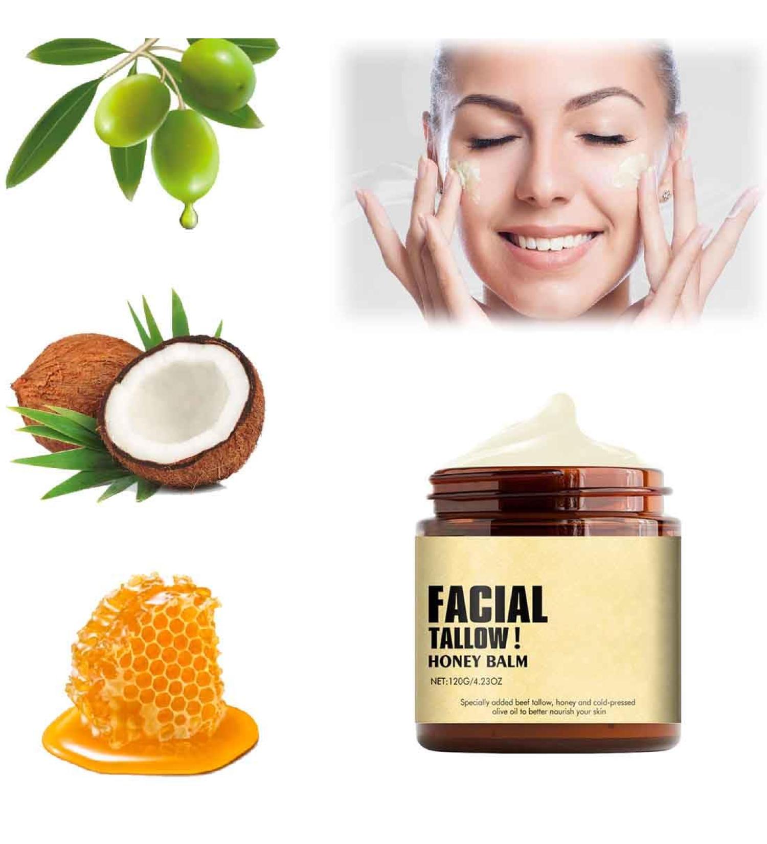 TSYIDUI Whipped Beef Tallow And Honey BalmGrass Fed Grass Finished Organic Face Cream423oz Tallow Face MoisturizerBeef Tallow For SkinBody CreamSkin Care And Lip Balm 1pcs - Buy Online on GoSupps.com