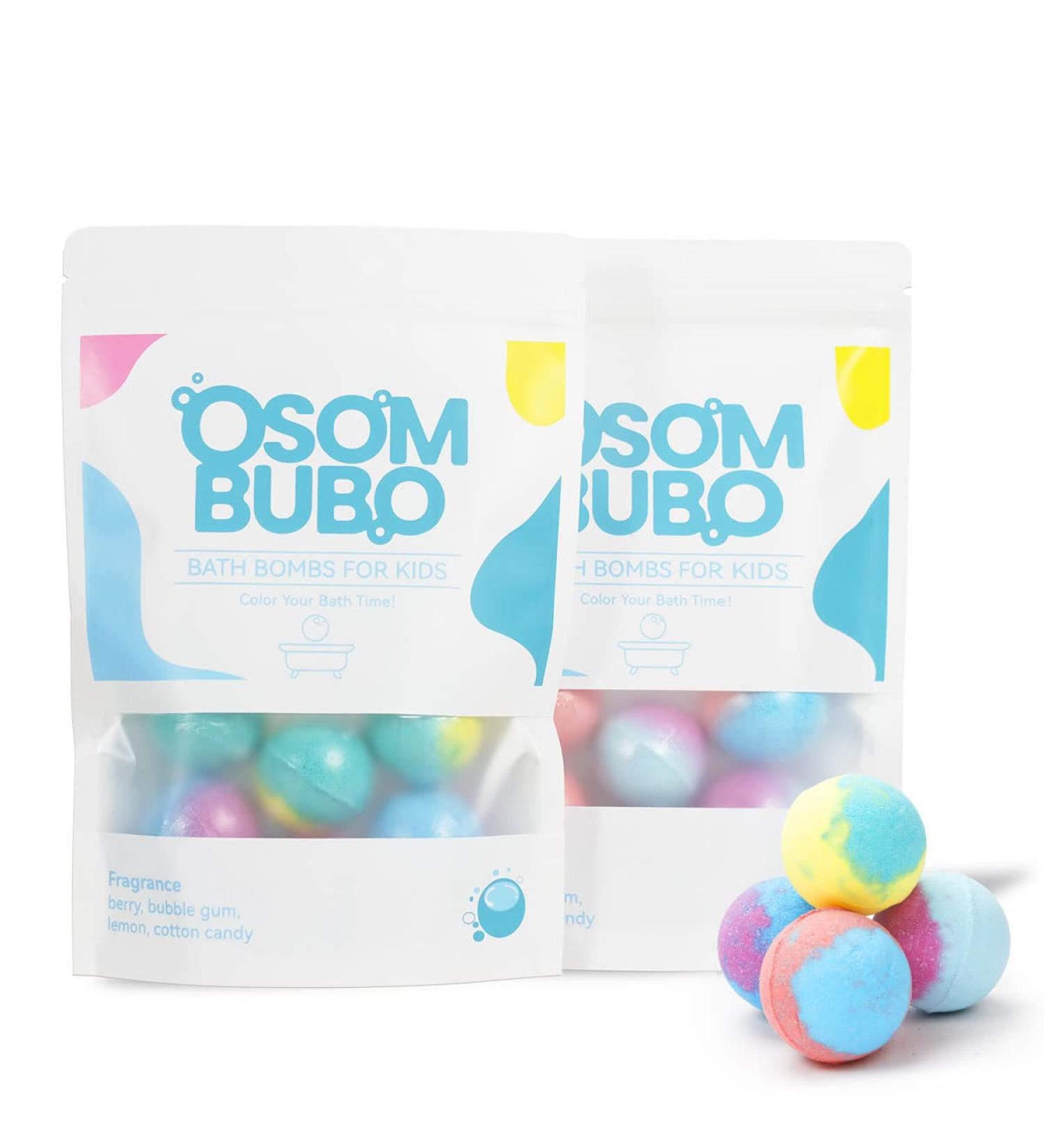 Bath Bombs for Kids 24 Pcs - Travel-Friendly Shower Balls for Children - 2 Packs of 12 Pcs - Bath Fizzy Kits in Ziplock Bag Packaging - Buy Online on GoSupps.com