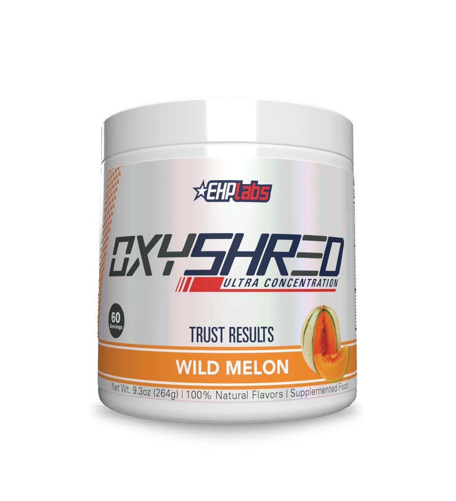 EHPlabs OxyShred Thermogenic Pre Workout Powder & Shredding Supplement - Preworkout for Men & Women Sugar Free Energy Powder with 150mg of Caffeine - Wild Melon 60 Servings - Buy Online on GoSupps.com