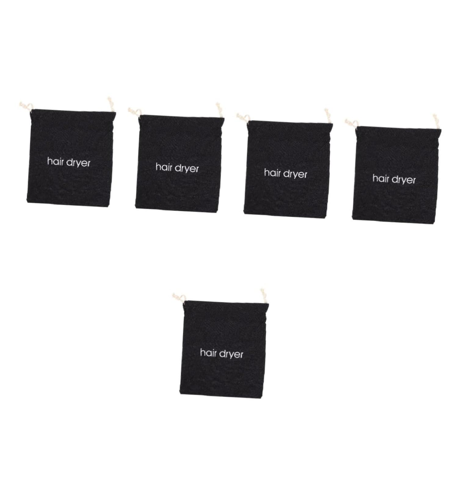 Baluue 5pcs Hair Dryer Storage Bag Cordless Hair Dryer Canvas Travel Bag Hairdryers Blow Dryer Pouch Fabric 33x30cmx5pcs Blackx5pcs - Buy Online on GoSupps.com