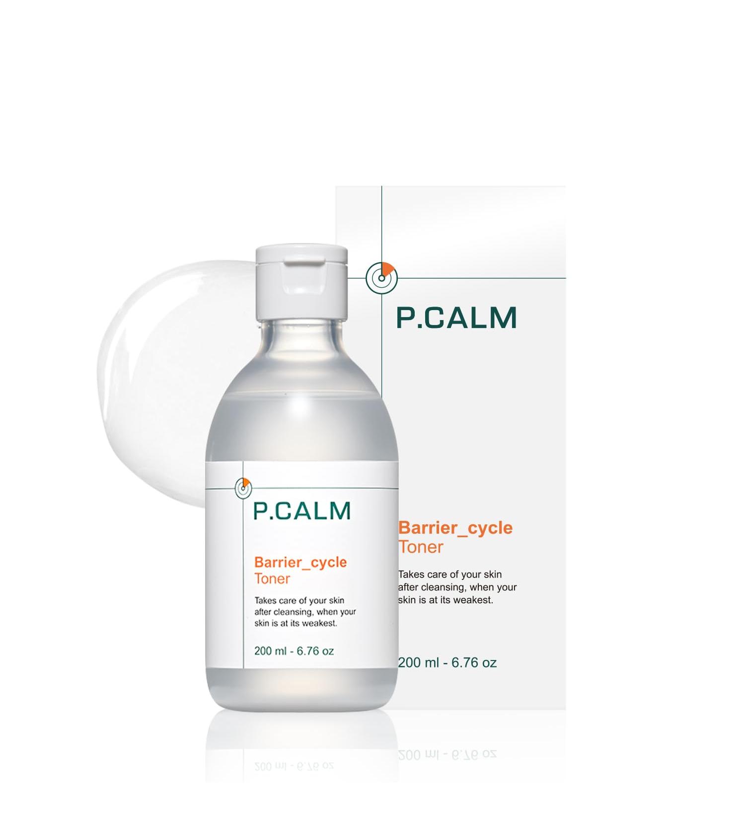 P.CALM Barrier Cycle Toner Azulene & Centella Asiatica for Deep Hydration & Skin Barrier Strengthening Korean Vegan Facial Toner for Sensitive Skin (200ml / 6.76 fl.oz) 6.76 Fl Oz (Pack of 1) - Buy Online on GoSupps.com