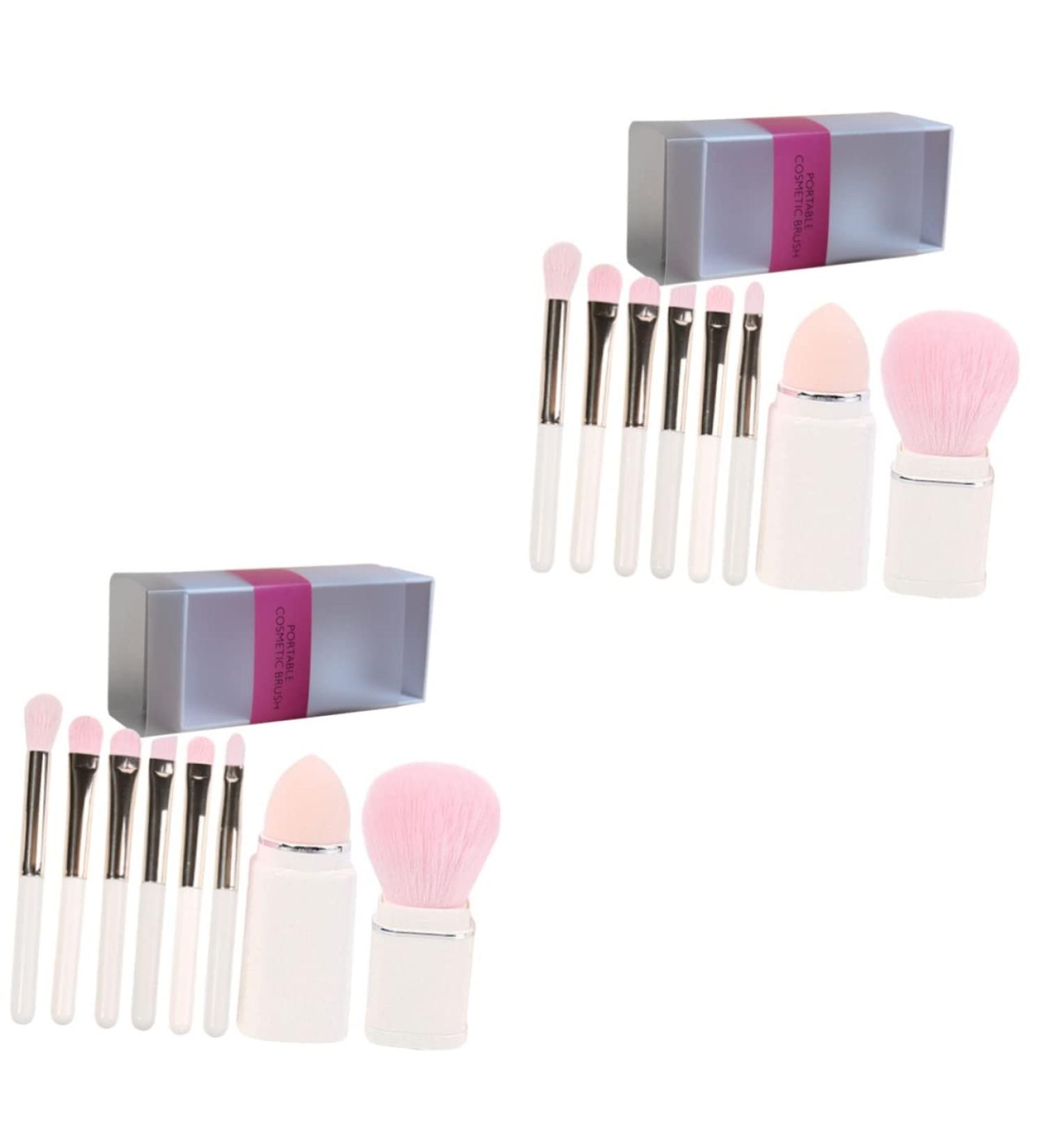 Buy Minkissy 2 Sets Makeup Brush Kit - White Travel Eyebrow Brushes for Flawless Makeup - Shop Internationally - Buy Online on GoSupps.com