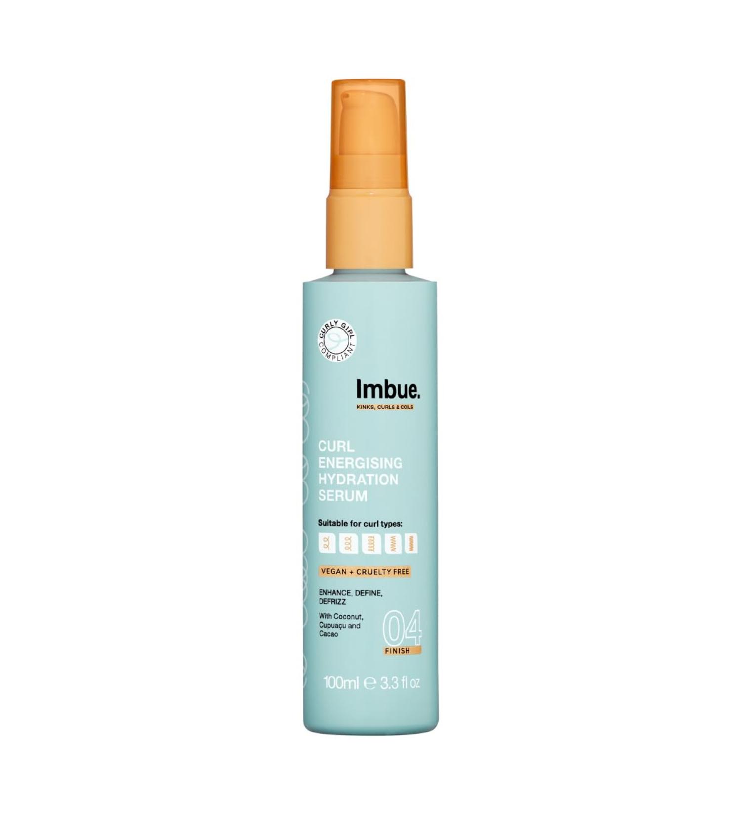 Imbue Curl Energising Hydration Serum for Curly Hair - Vegan Defrizz Coils Enhance & Condition Curls 3.3 fl oz | International Shipping Available - Buy Online on GoSupps.com