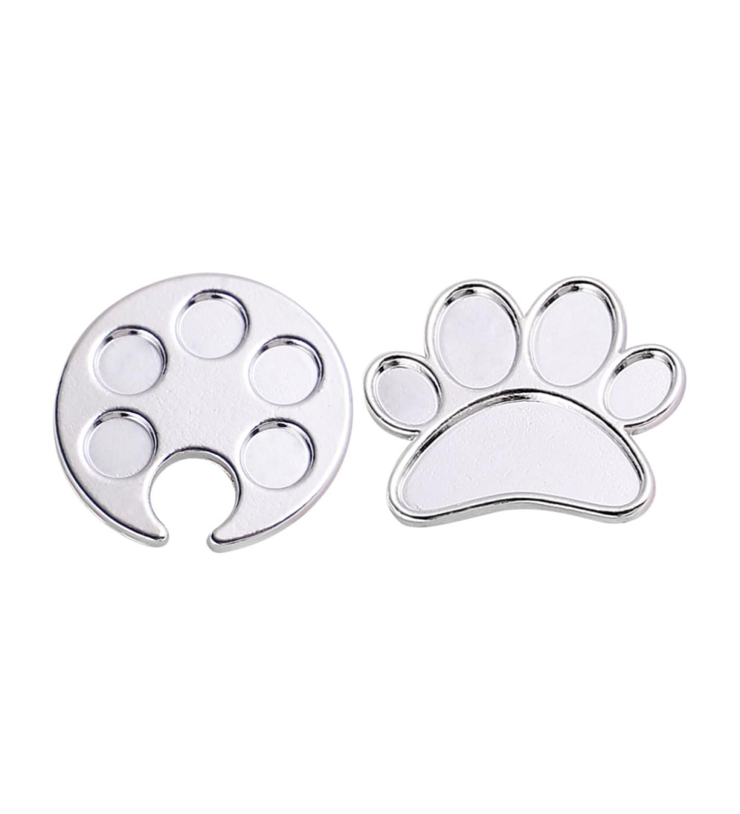 Beavorty 2 pi ces Palette Manucure Argent pour M lange Couleurs Ongles Plateau Doux et L ger Support Cr ation Nail Art et Pr sentation D corative pour Femme et Salon - Buy Online on GoSupps.com