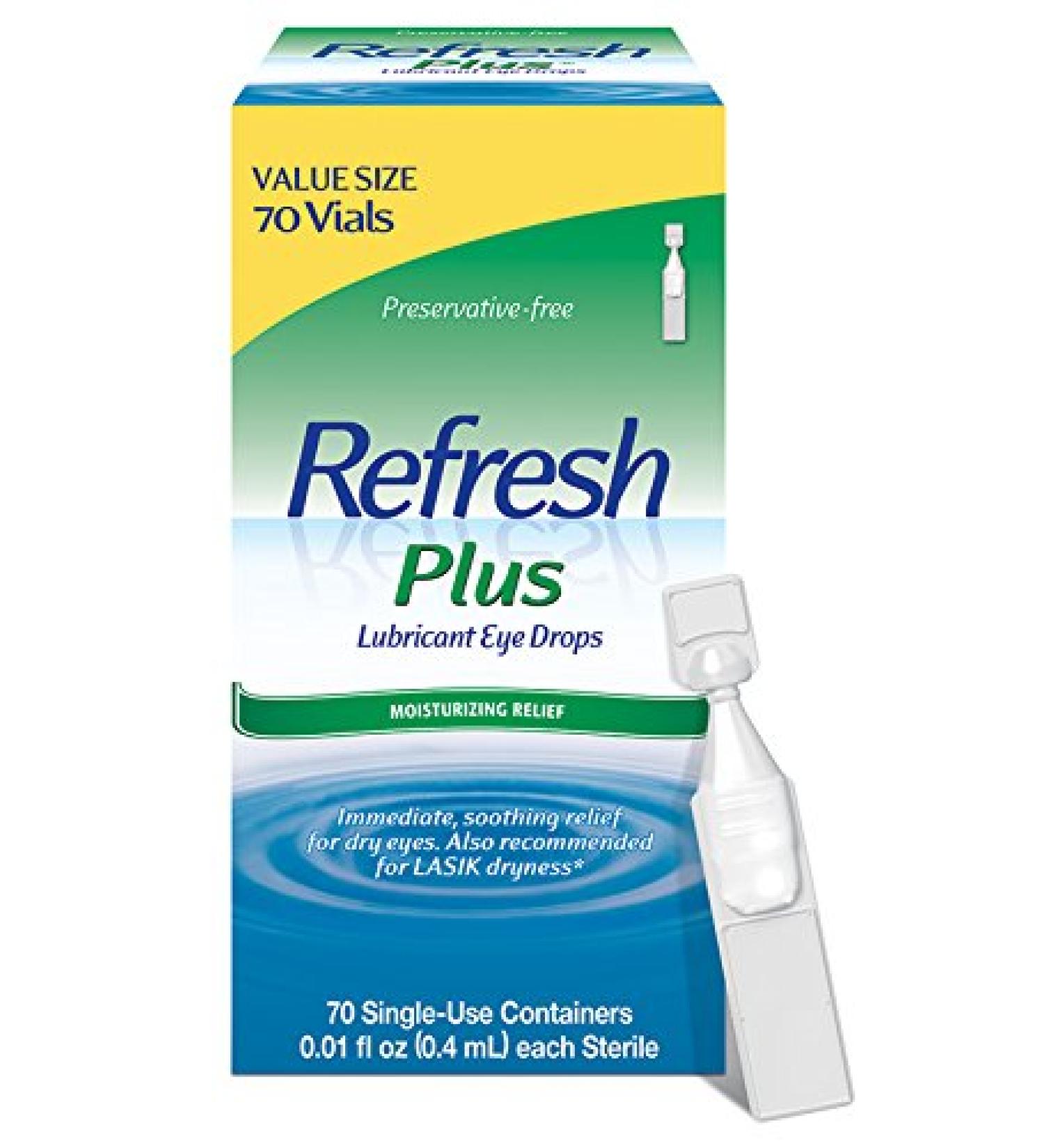 Refresh Plus Lubricant Eye Drops Value Size 70-0.01 fl oz Containers 70 Count - Pack of 1 - Buy Online on GoSupps.com