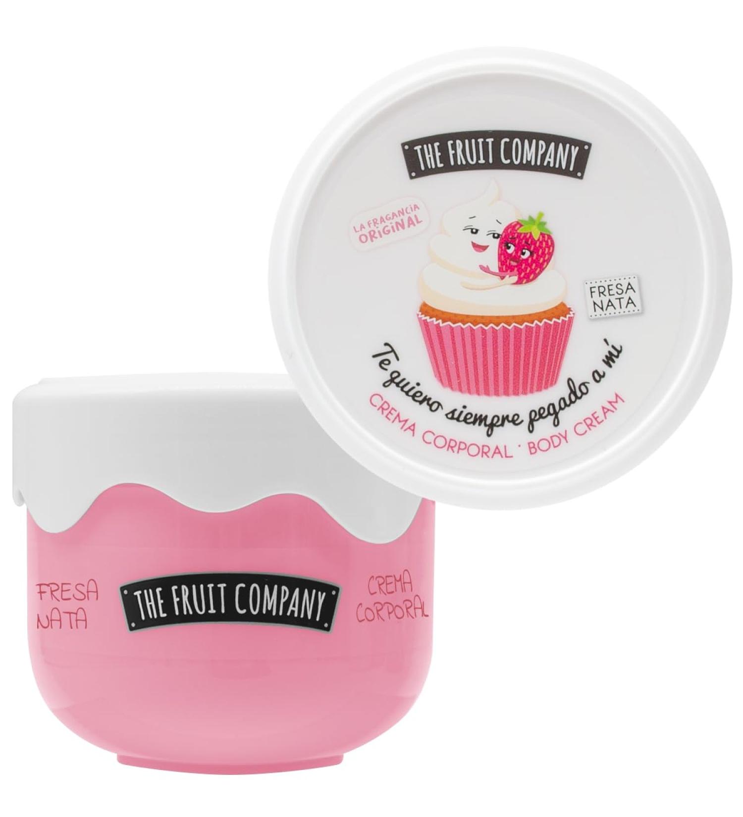 The Fruit Company Body Cream NATA Strawberry Silk Effect 200ml Hydration with Avocado Oil & Shea Butter Vegan Formula - Buy Online on GoSupps.com