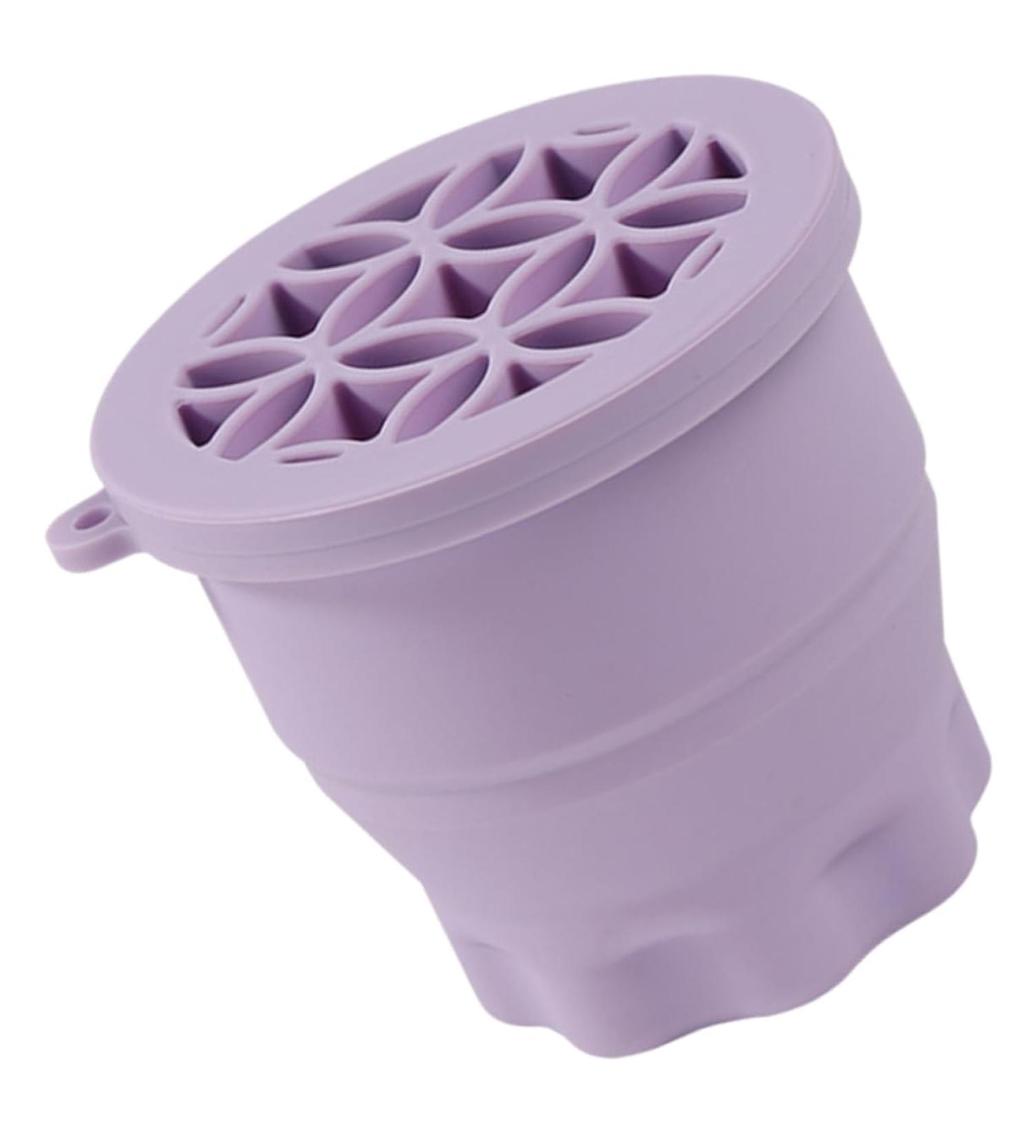 Makeup Sponge Cleaning Bowl Cosmetic Brush Cleaning Bowl Silicone Brush Holder Make up Brush Cleaner Make up Brush Cleaner Tool Silica Gel Purple Makeup Brush Storage Box 10x8.5cm Purple - Buy Online on GoSupps.com