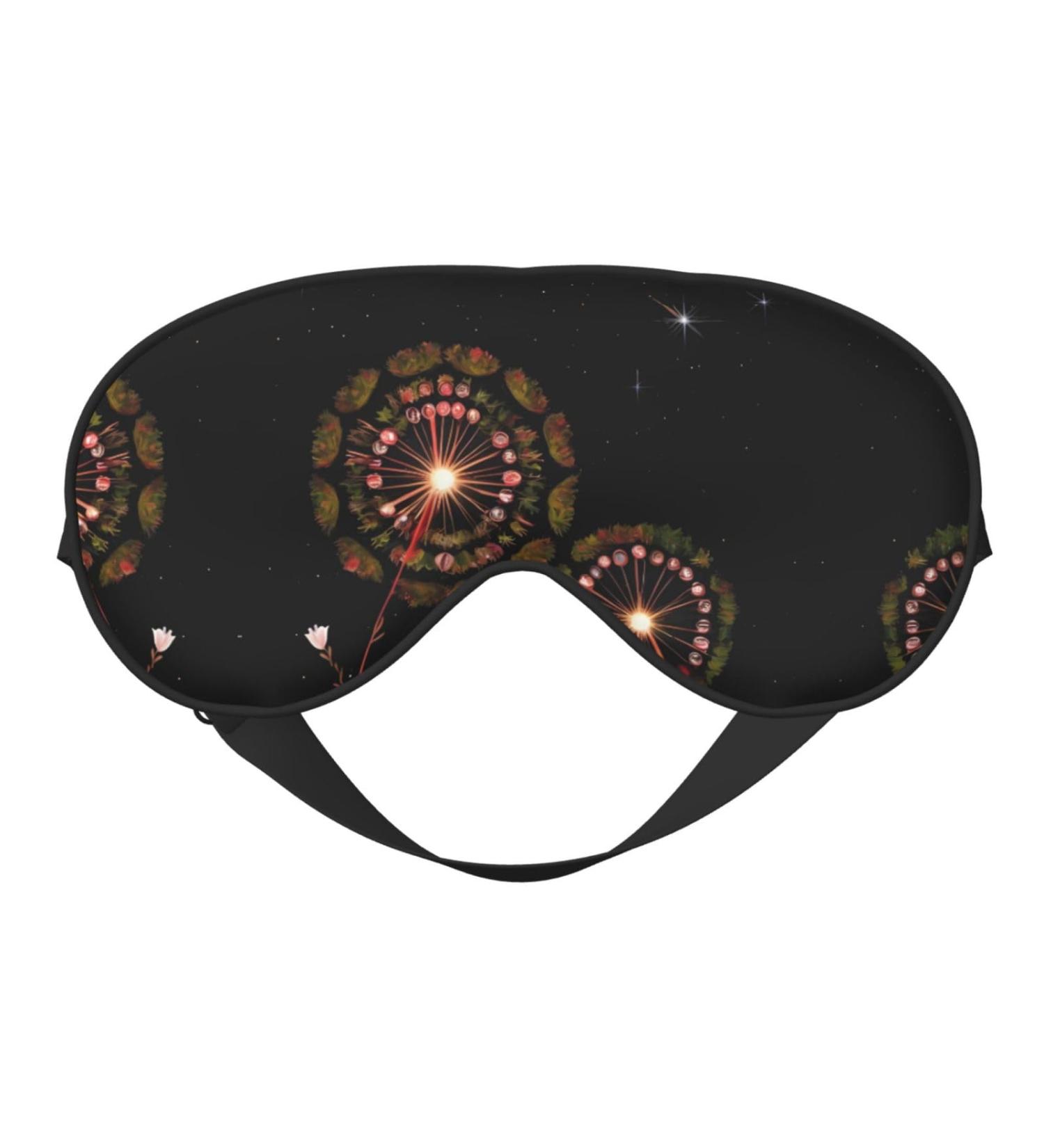 Starry Dandelion Eye Mask | Soft & Adjustable Sleep Mask for Men & Women | Comfortable Nighttime Eye Cover - Buy Online on GoSupps.com