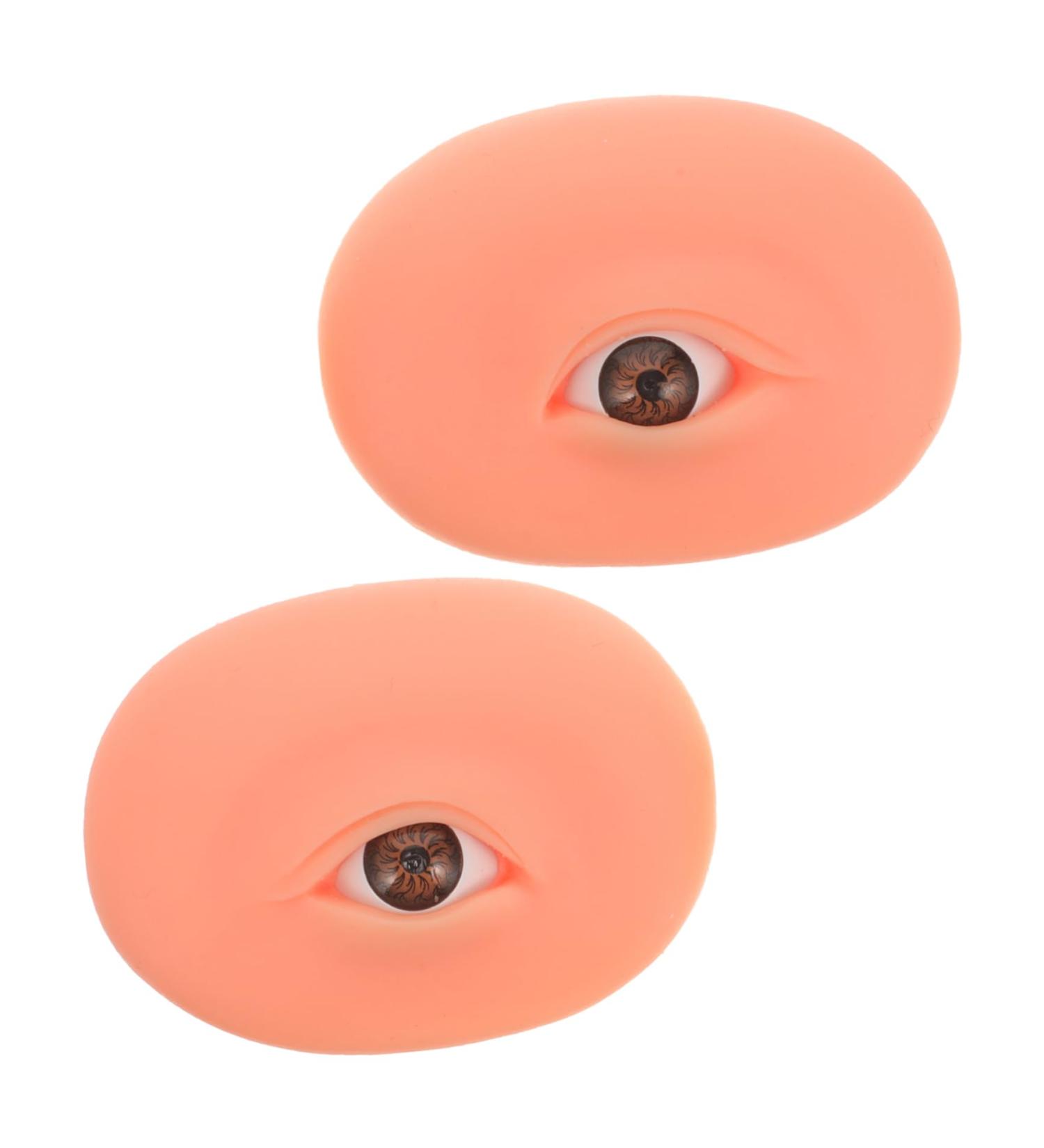 Gogogmee Lash Practice Mold 1 pair Models Eye Eyebrow Practice Model Silicone Skin Makeup Eyeshadow Training Boards 7.70X5.70X1.50CM As Shown - Buy Online on GoSupps.com