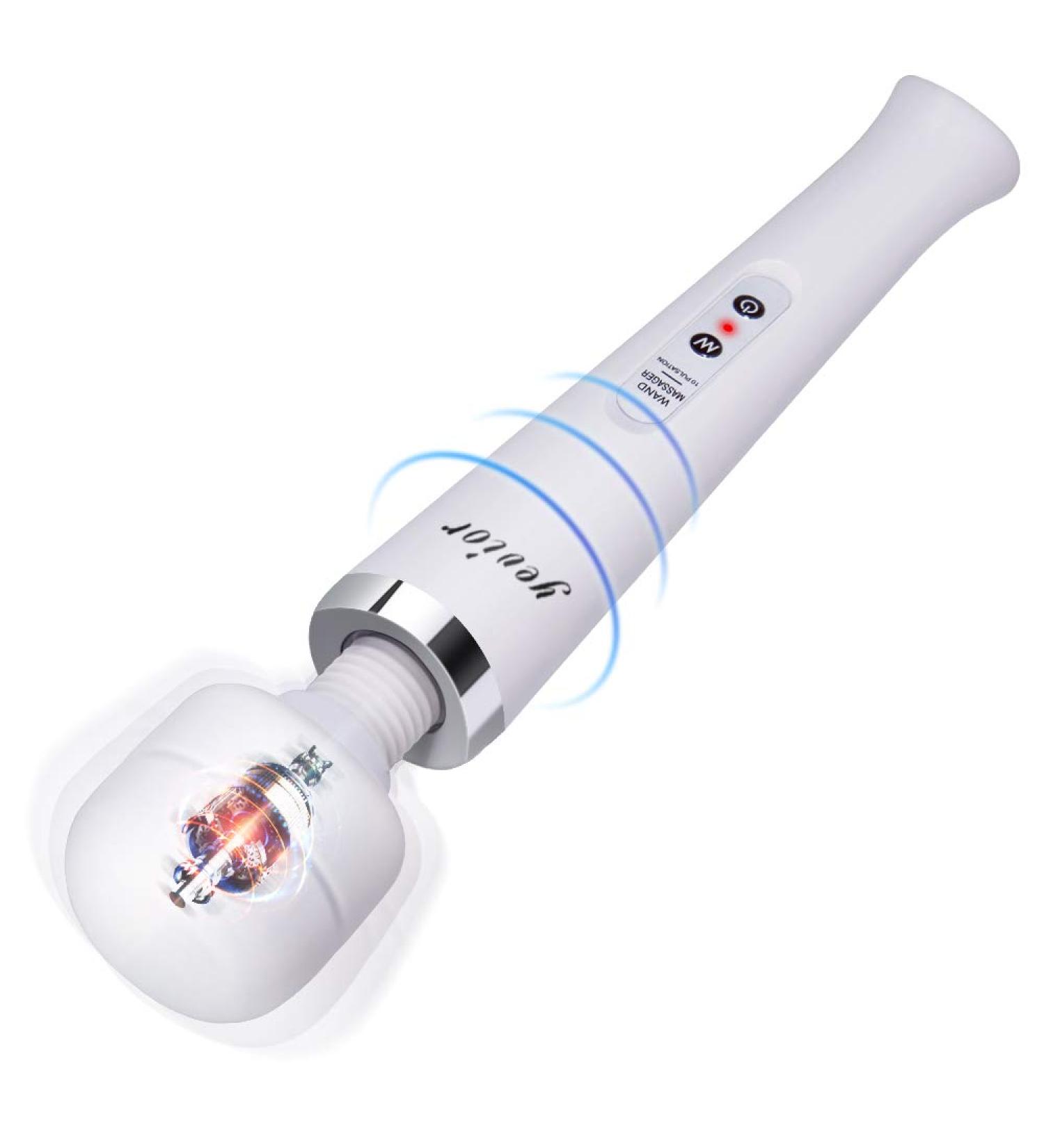 YEVIOR Cordless Personal Wand Electric Massager - 10 Powerful Pulse Settings - Rechargeable Handheld Back Massager for Deep Muscle Pain Relief - Buy Online on GoSupps.com