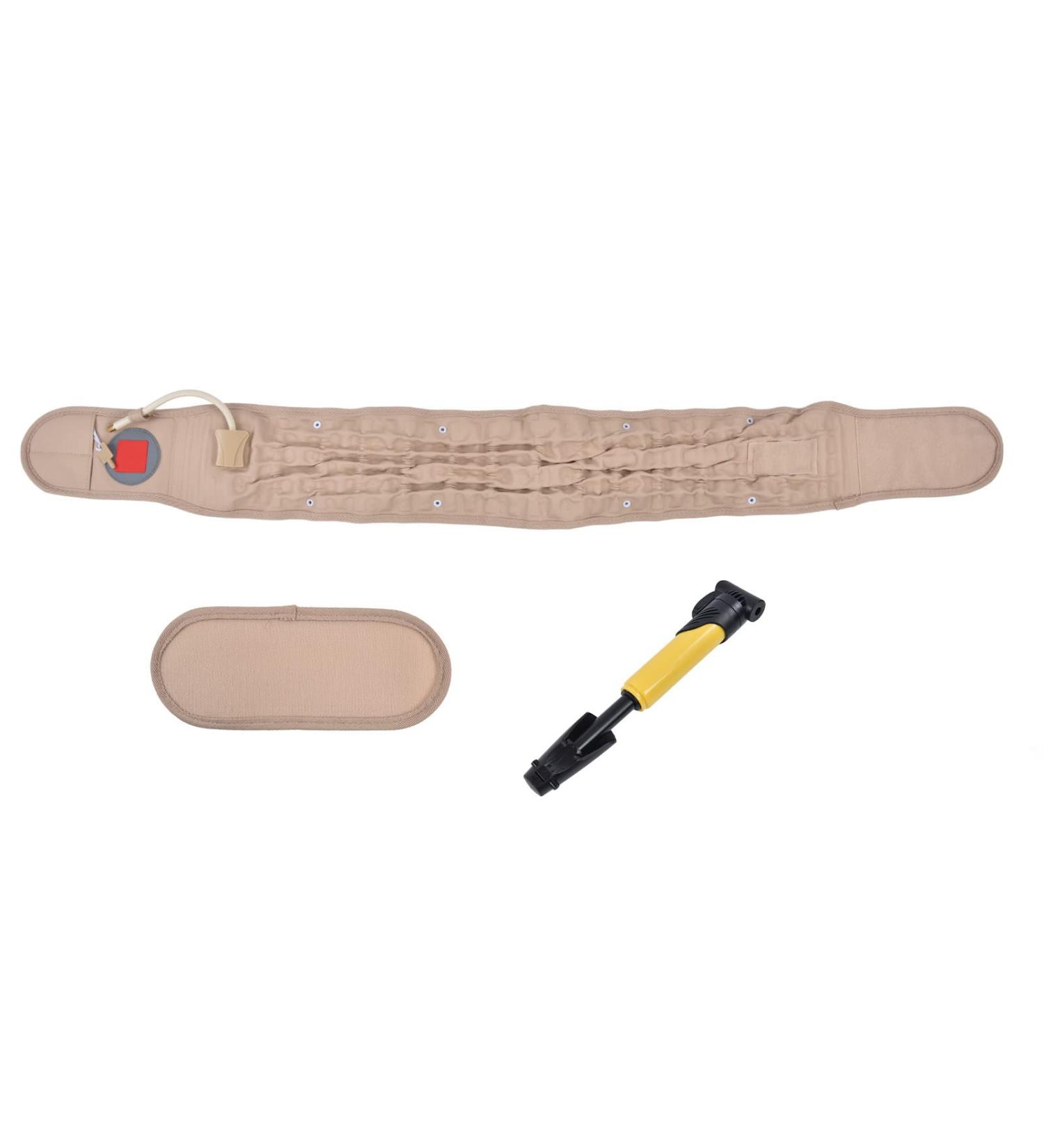 Eastalolo Lumbar Support Belt - Decompression Pain Relief Tool for Men | TPU-PU Knitting | Khaki | International Shipping - Buy Online on GoSupps.com