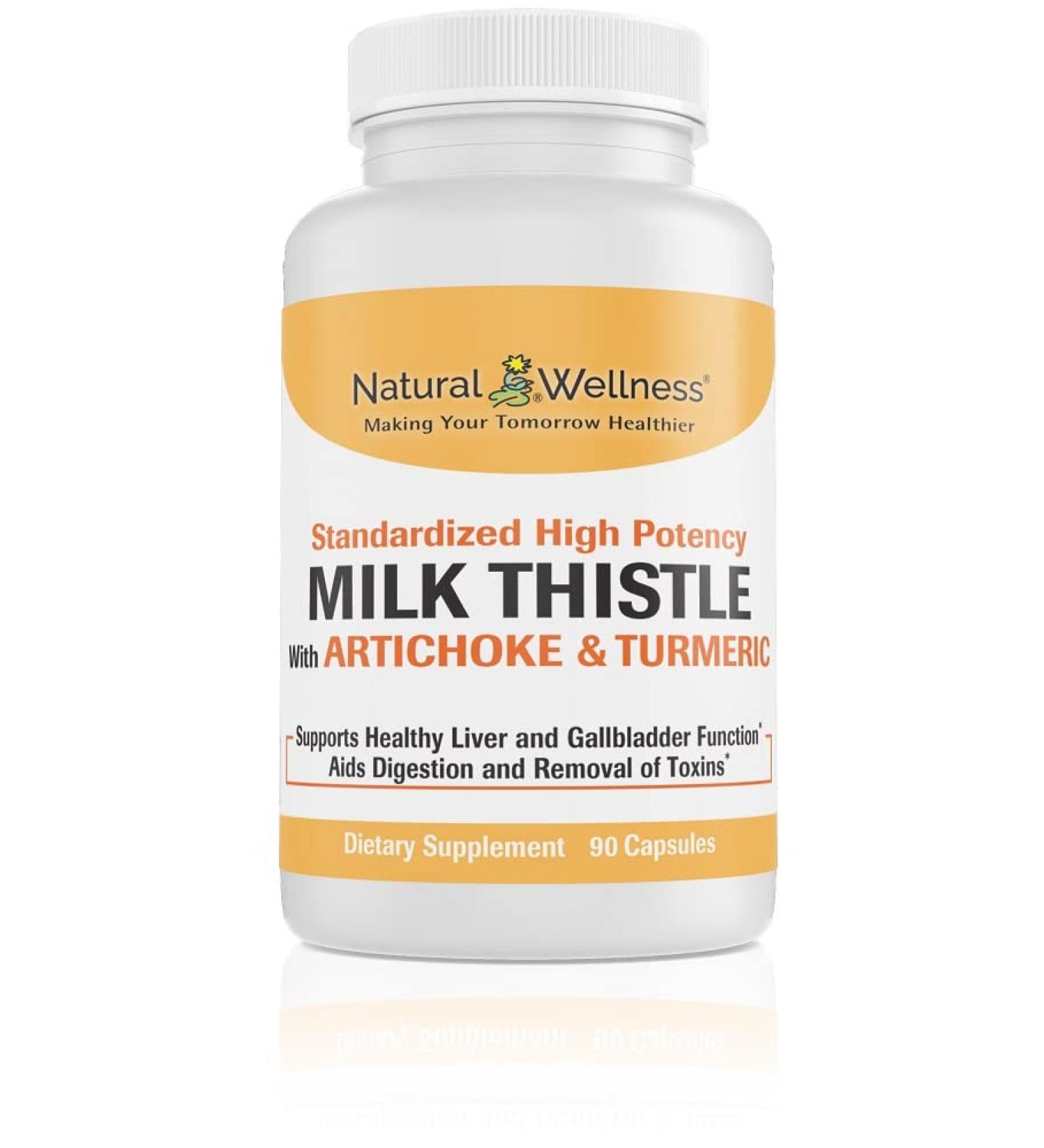 Natural Liver Support & Detox Supplements with Milk Thistle, Artichoke & Turmeric - Healthy Liver Function & Repair - Vegetarian Capsules - 30 Day Supply - Buy Online on GoSupps.com