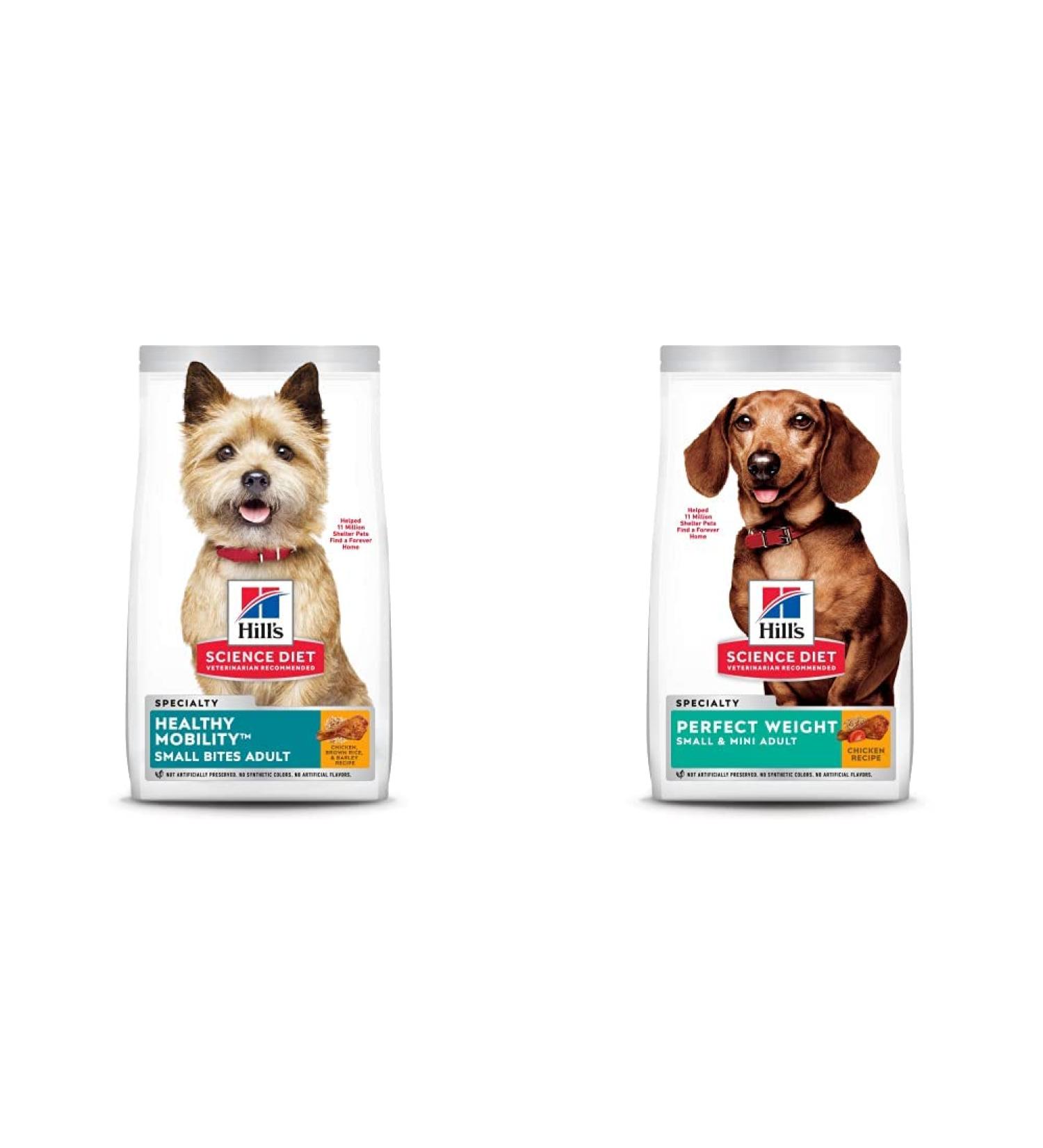 Hill's Science Diet Adult Healthy Mobility Small Bites & Perfect Weight Small & Mini Dry Dog Food Bundle - Buy Online on GoSupps.com