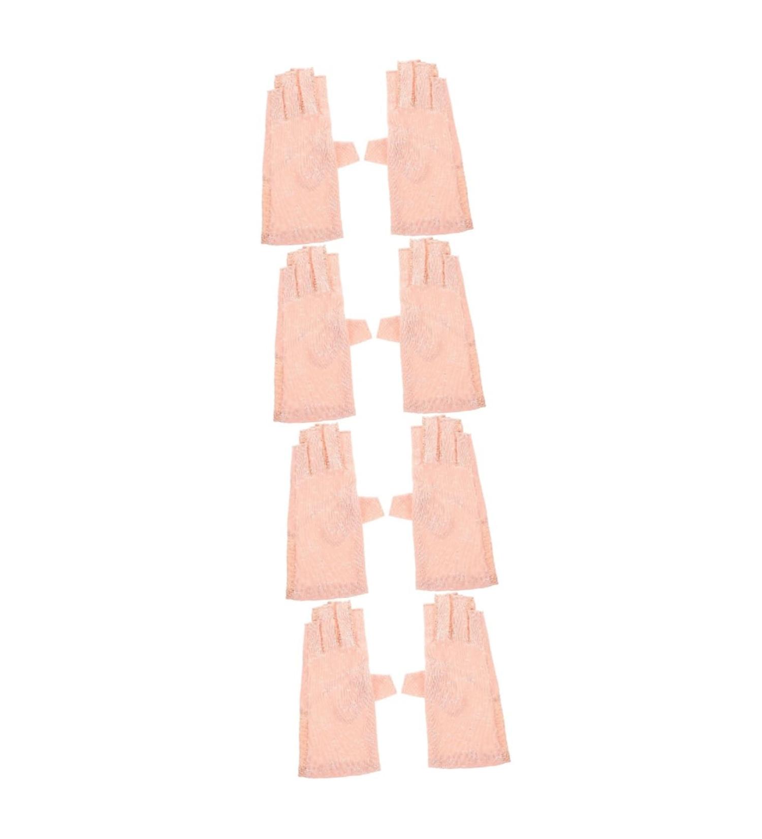 POPETPOP 4 Pairs Sun Protection Half Finger Gloves Mittens Anti-uv Gloves Manicure Protective Accessory Manicure Skin Gloves Gloves Manicure Tools Accessories Miss Summer Nylon - Buy Online on GoSupps.com