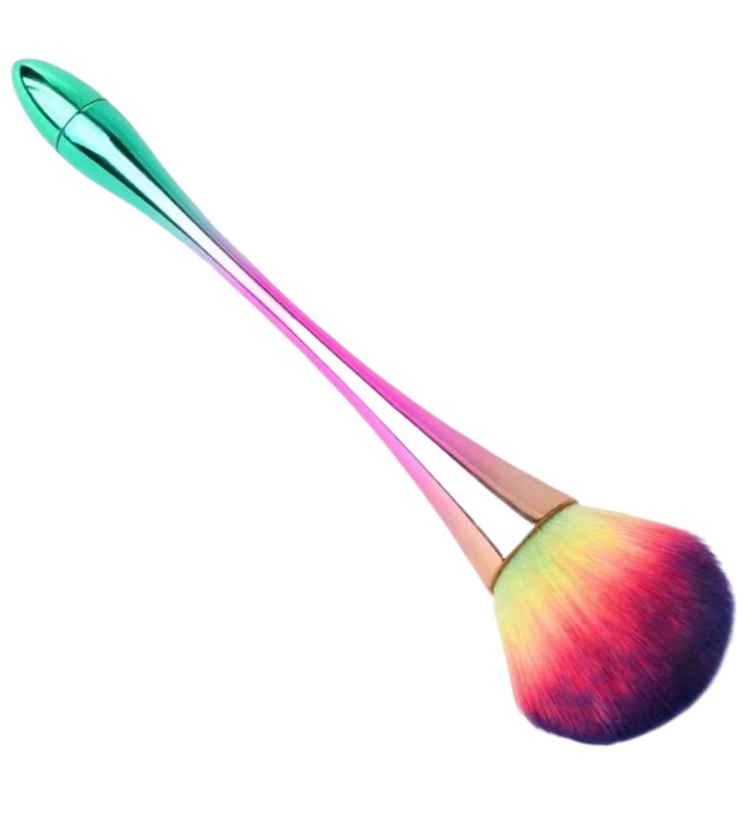 Soft Fluffy Powder Brushes for Flawless Makeup | Colorful Gradient Blue Kabuki & Blush Brush for Daily Use - Buy Online on GoSupps.com