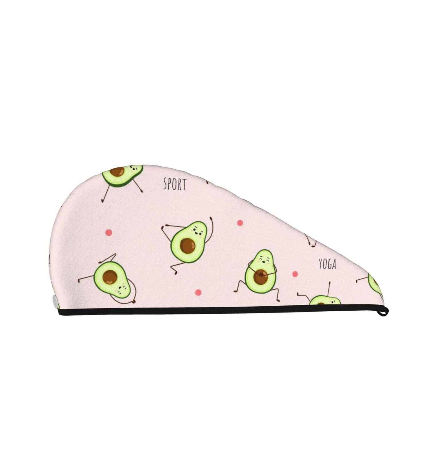 Super Absorbent Avocado Yoga Hair Towel | Coral Velvet Quick Dry Cap for All Hair Types - Buy Online on GoSupps.com