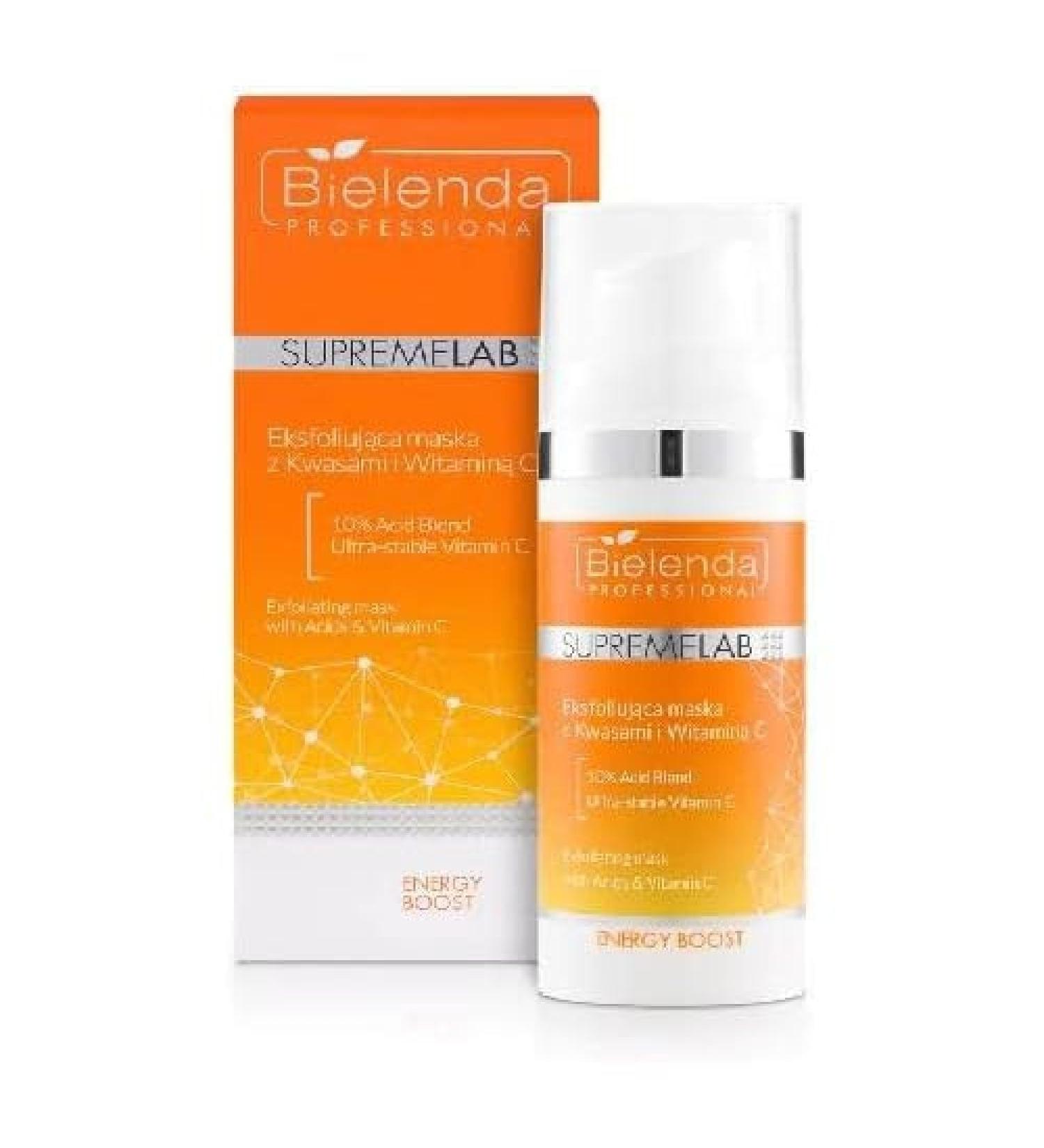 Bielenda Professional Supremelab Energy Boost peeling mask with acids and vitamin C 50 g - Buy Online on GoSupps.com