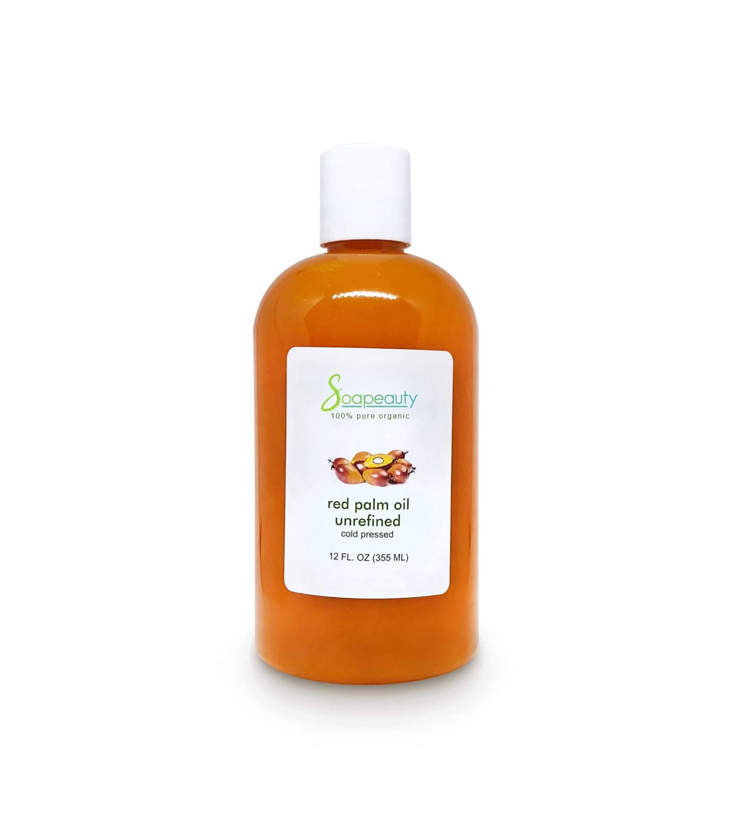 RED PALM OIL EXTRA VIRGIN UNREFINED CARRIER COLD PRESSED 100% PURE (8 OZ)