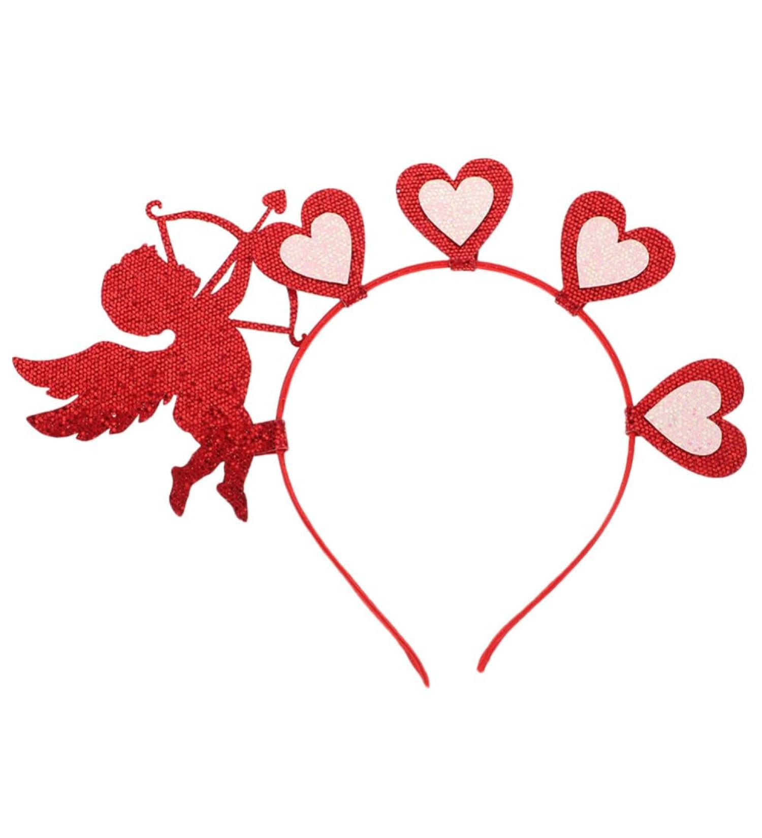 minkissy Heart Headband Valentines Day Headpieces Sequin Cupid Hair Band Red Love Heart Hair Band for Women Girls Halloween Valentine's Day Party Red - Buy Online on GoSupps.com