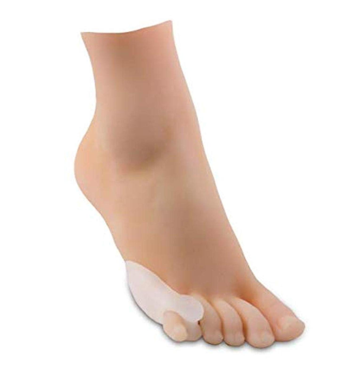 Silipos 92832 Bunion Guard with Spacer for Tailor Finger - Anti Allergy Latex Free Twin Toe Spreader for Bunions Overlapping Toes. Foot Care Insoles