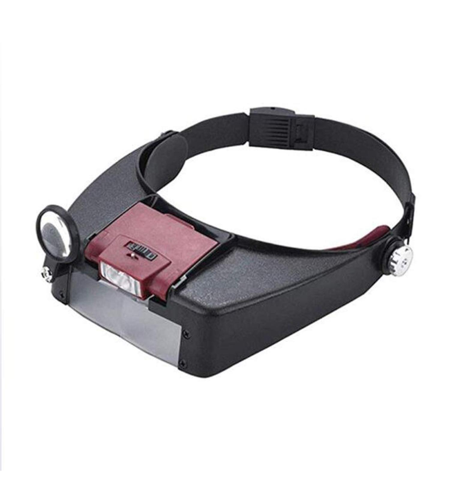 Lighted Head Magnifier Glasses Headset with Led Light Magnifying Head Lamp Headband Loupe Visor Hands-Free for Watch Repair Reading Eyelash Hobby Crafts Sewing 1.5X 3X 6 Interesting Life - Buy Online on GoSupps.com