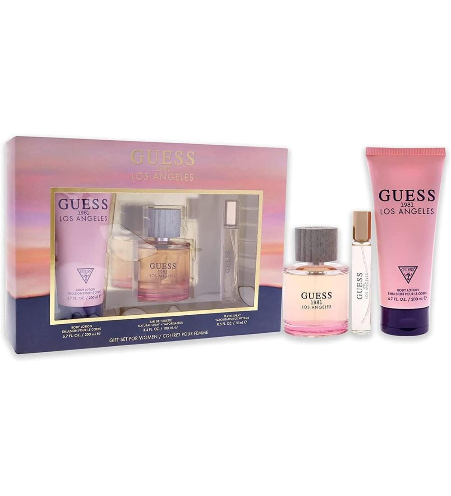 Guess 1981 Los Angeles for Women - 3 Pc Gift Set 3.4oz EDT Spray 0.5oz EDT Spray 6.7oz Body Lotion