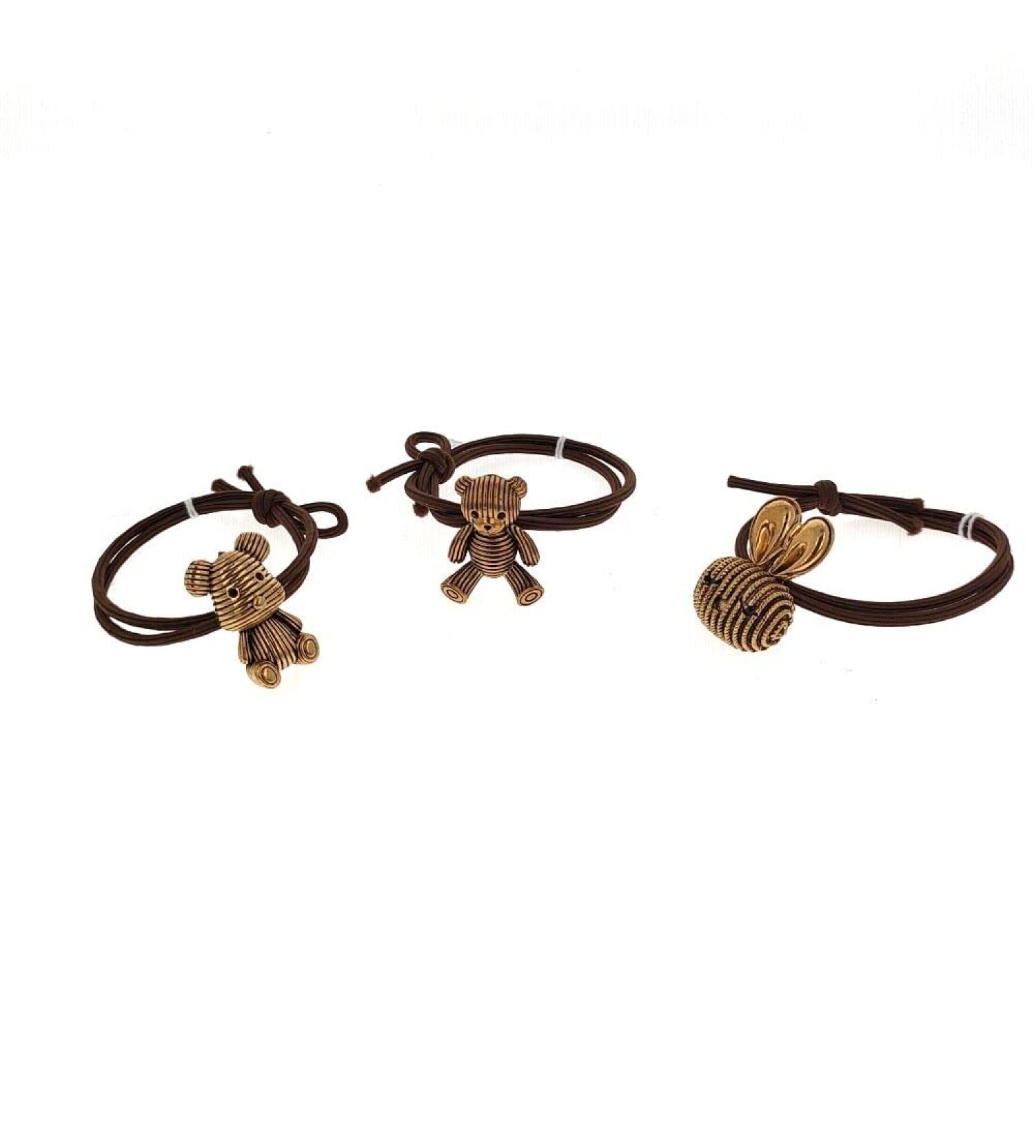 Araban Scrunchie Brown Metallic Animals