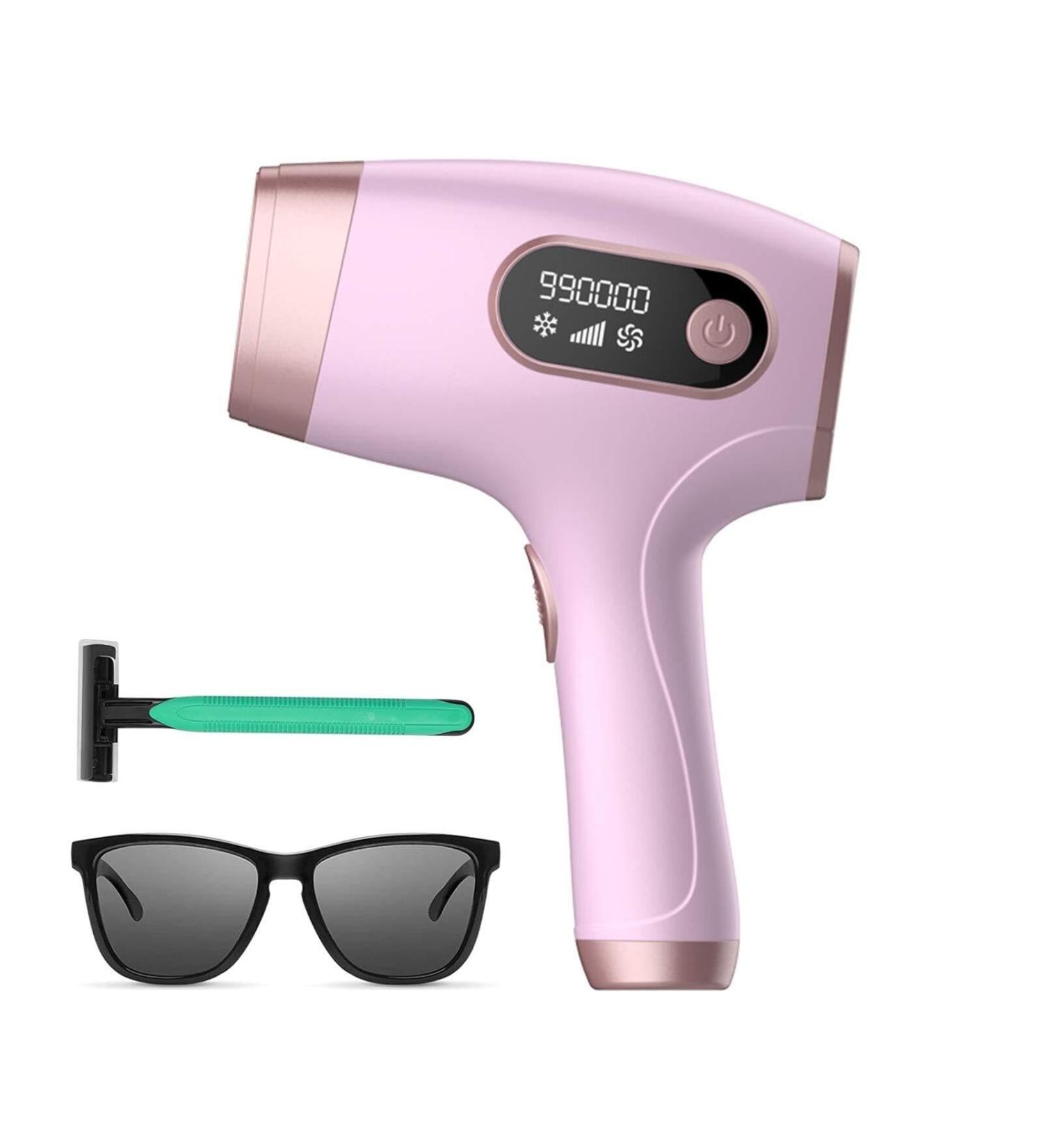 Appareil d' pilation avec 999 flashs for une pilation permanente et indolore professionnel comprend tondeuse de retouche compacte gratuite Doublez le confort(Pink) - Buy Online on GoSupps.com