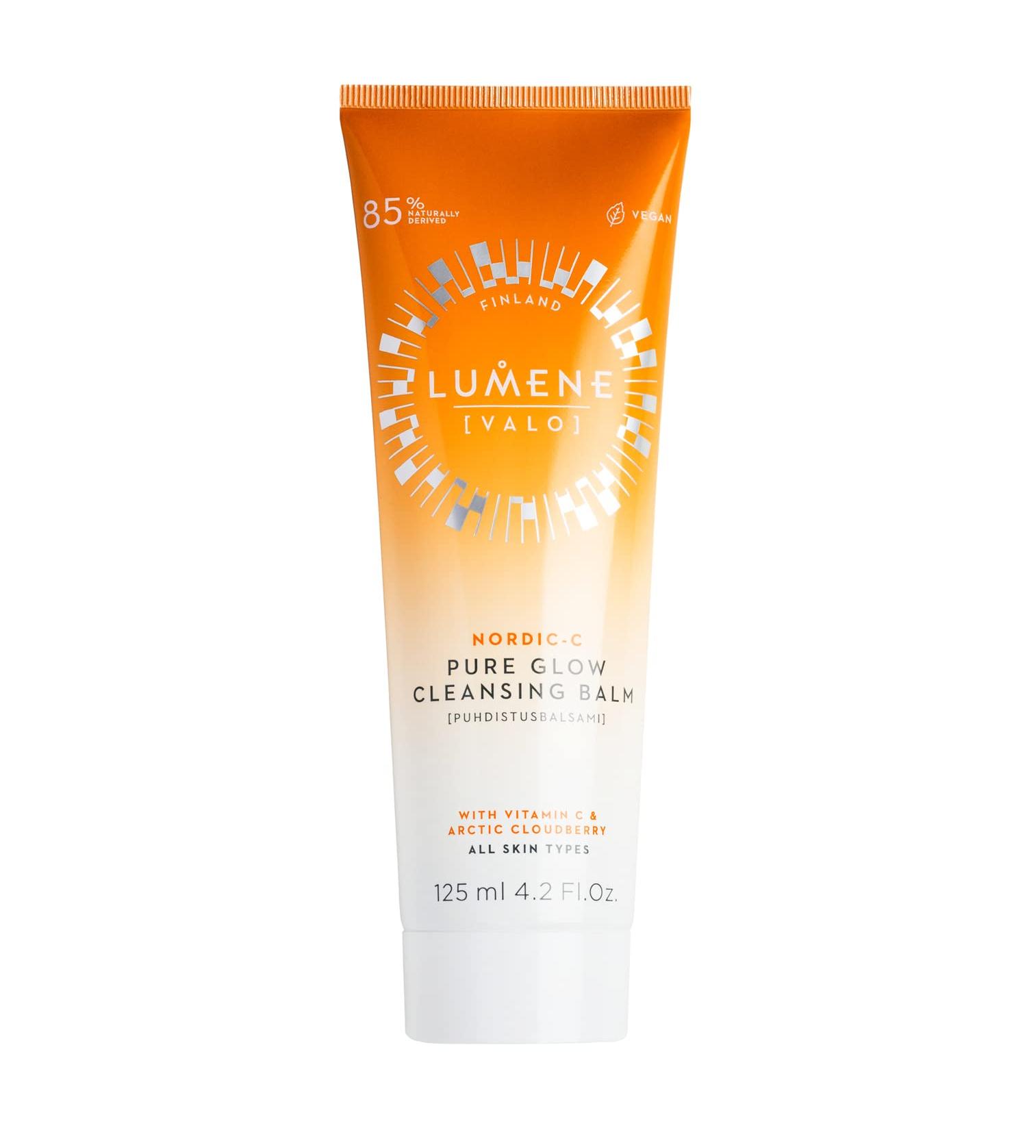 Lumene Nordic C Pure Glow Cleansing Balm - Vitamin C Makeup Remover for Radiant Skin - Vegan Eye & Facial Care (125ml) - Buy Online on GoSupps.com