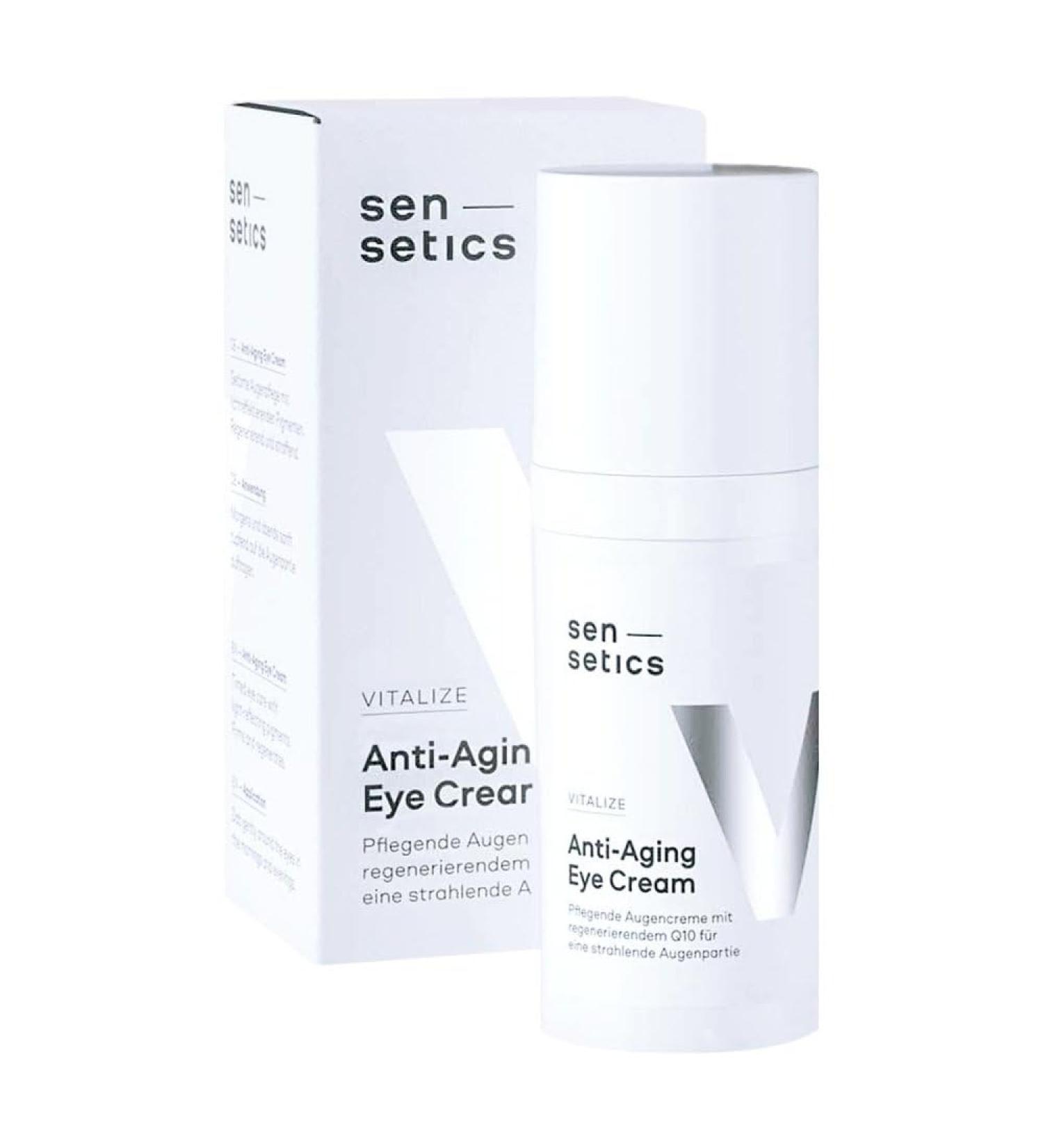 Sensetics Vitalize Tinted Eye Cream with Q10 - 15 ml | Anti-Aging Eye Care for Dark Circles & Puffiness | International Shipping Available - Buy Online on GoSupps.com