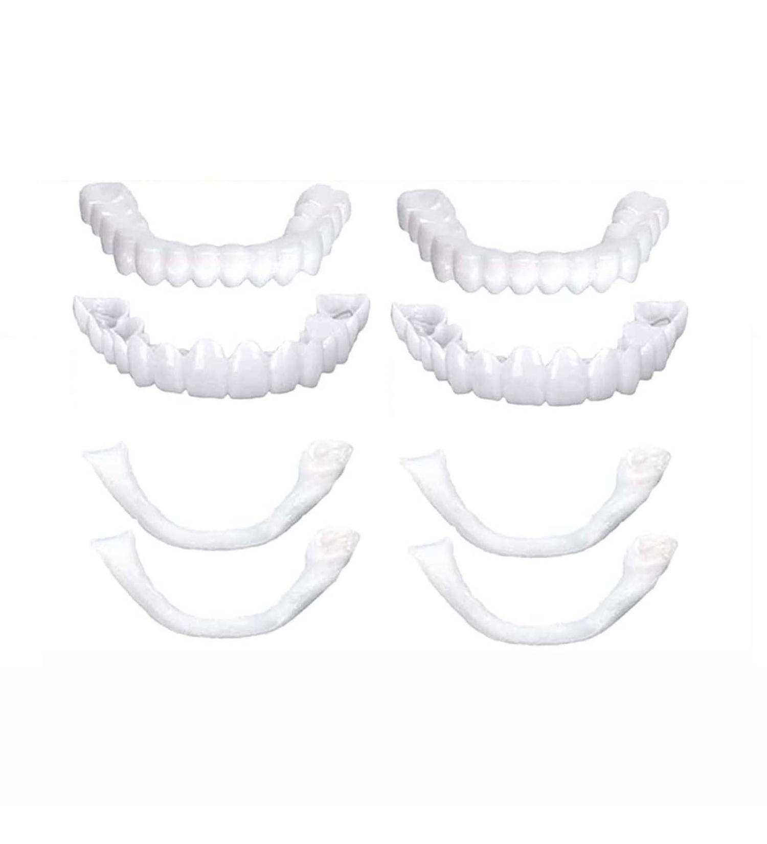 2 Pairs of Fake Teeth Veneers for Men and Women - Cosmetic Tooth Repair Kit - Buy Online on GoSupps.com