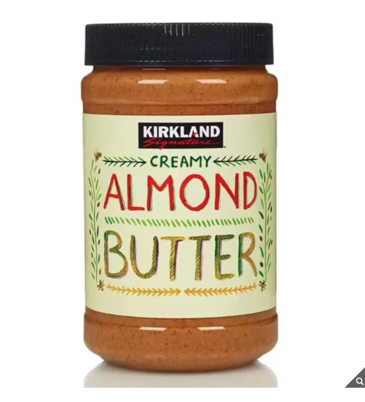 Kirkland Signature Creamy Almond Butter- Kosher - Gluten Free - Oil Separation Occurs Naturally - Stir Product Before Use - 765g - Buy Online on GoSupps.com