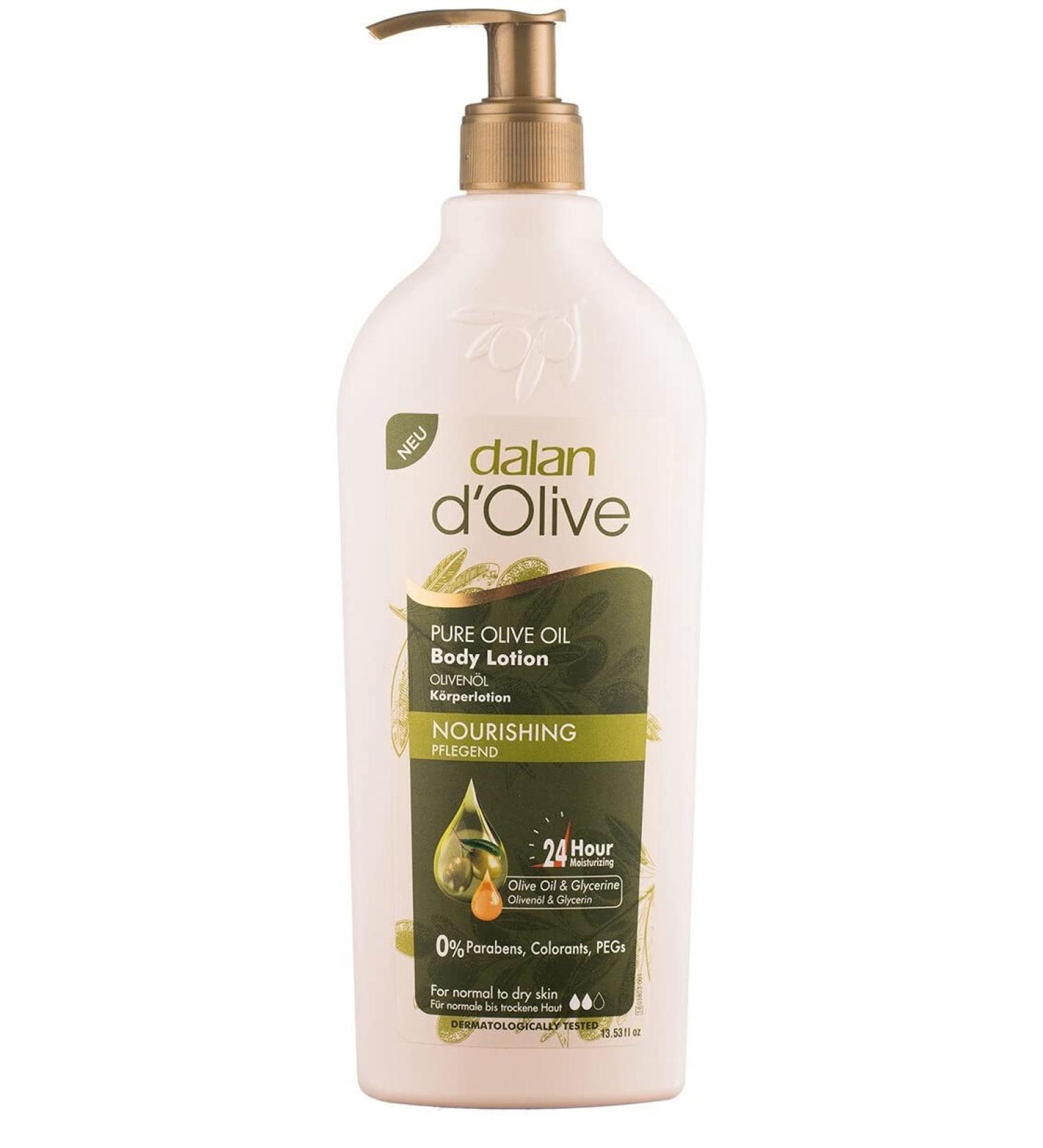 Dalan dOlive Pure Olive Oil Nourishing Body Lotion with Dispenser - Pack of 3 x 400m