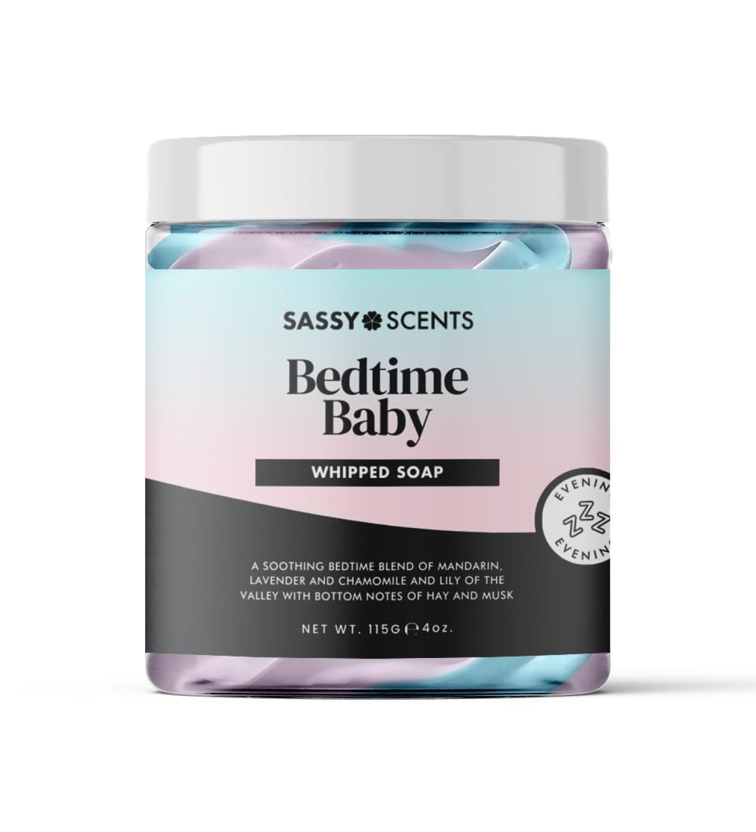 Sassy Shop Bath - Whipped Soap Bedtime Baby - Cleanse and Nourish the Skin With Uplifting Fragrance - Gentle and Suitable for all Skin Types - Vegan Friendly - 115g - Buy Online on GoSupps.com