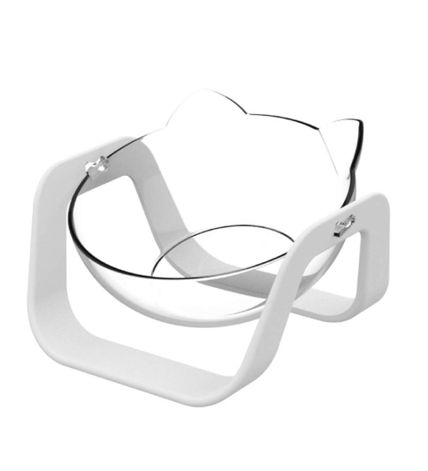 Junhonsion 15 Tilted Platform Cat Bowl - Anti-spill, Adjustable Pet Food Water Bowl for Cats and Small Dogs - Buy Online on GoSupps.com
