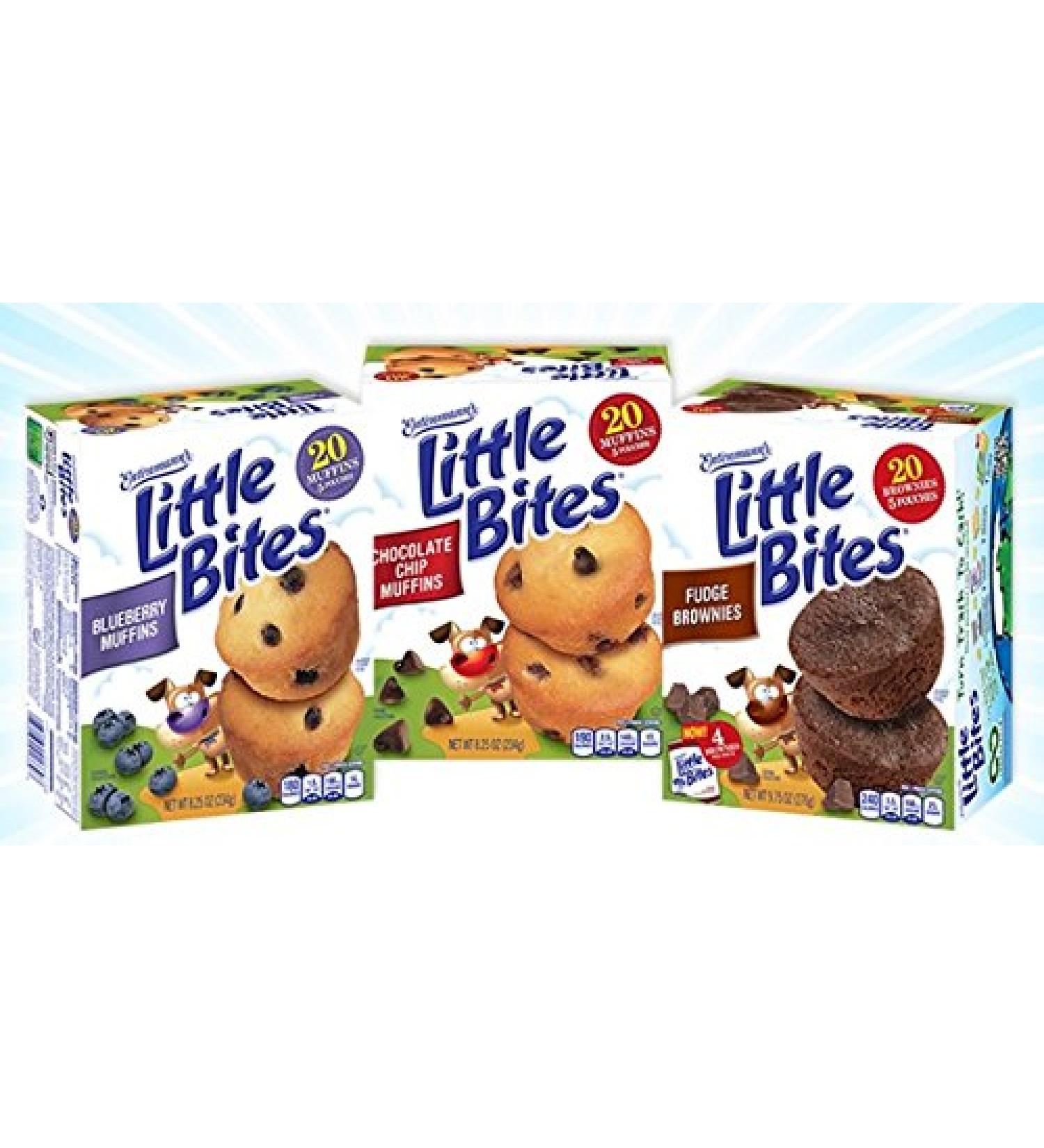 Entenmanns Little Bites Mini Muffins Variety Bundle: Blueberry, Chocolate Chip, Fudge Combo.