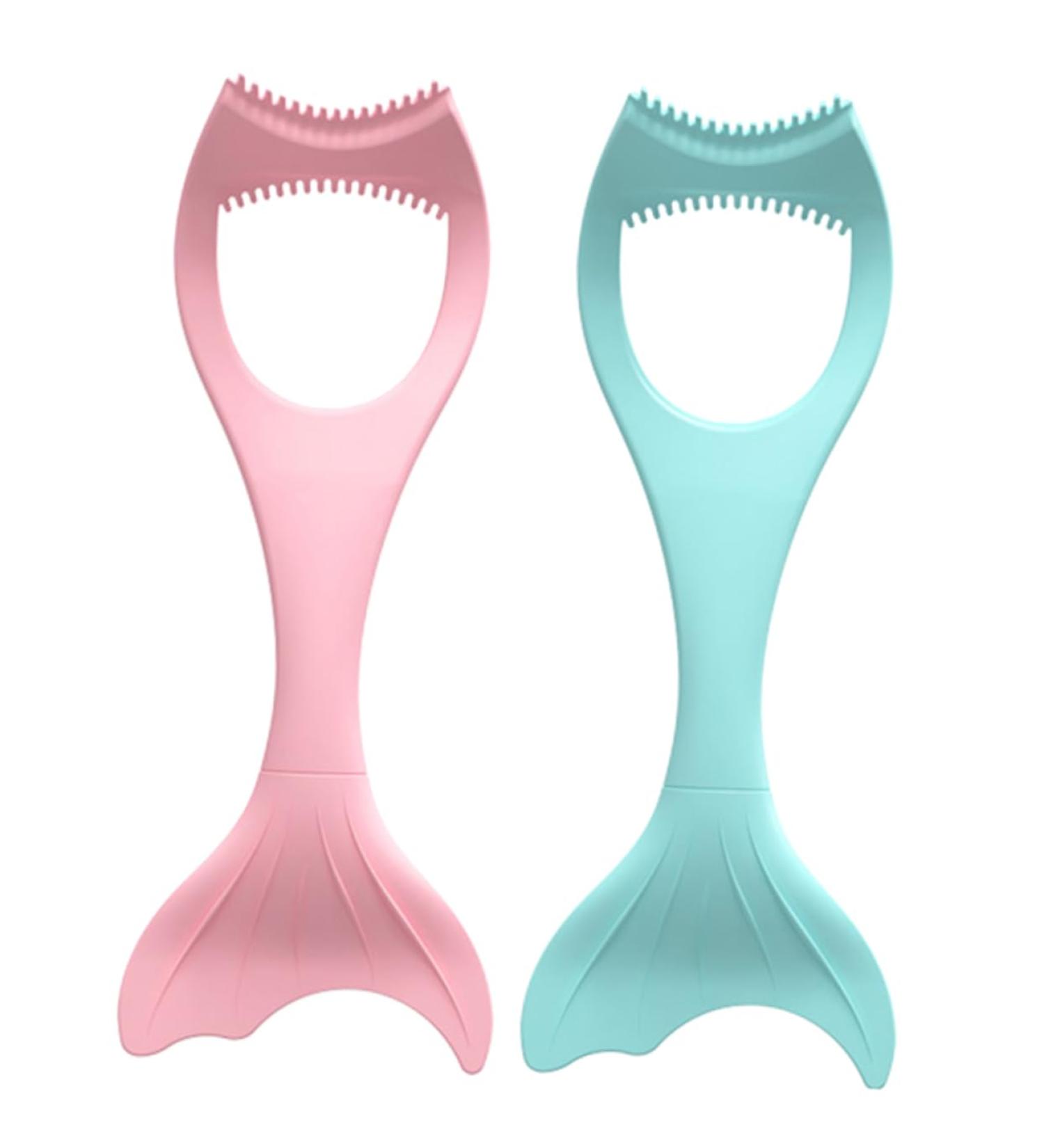 DRESSOOS Eyeshadow Brush 2pcs Supplies Winged Comb Makeup Eyelash Girls for Stencil Eyebrow Shields Silicone Reusable - Buy Online on GoSupps.com