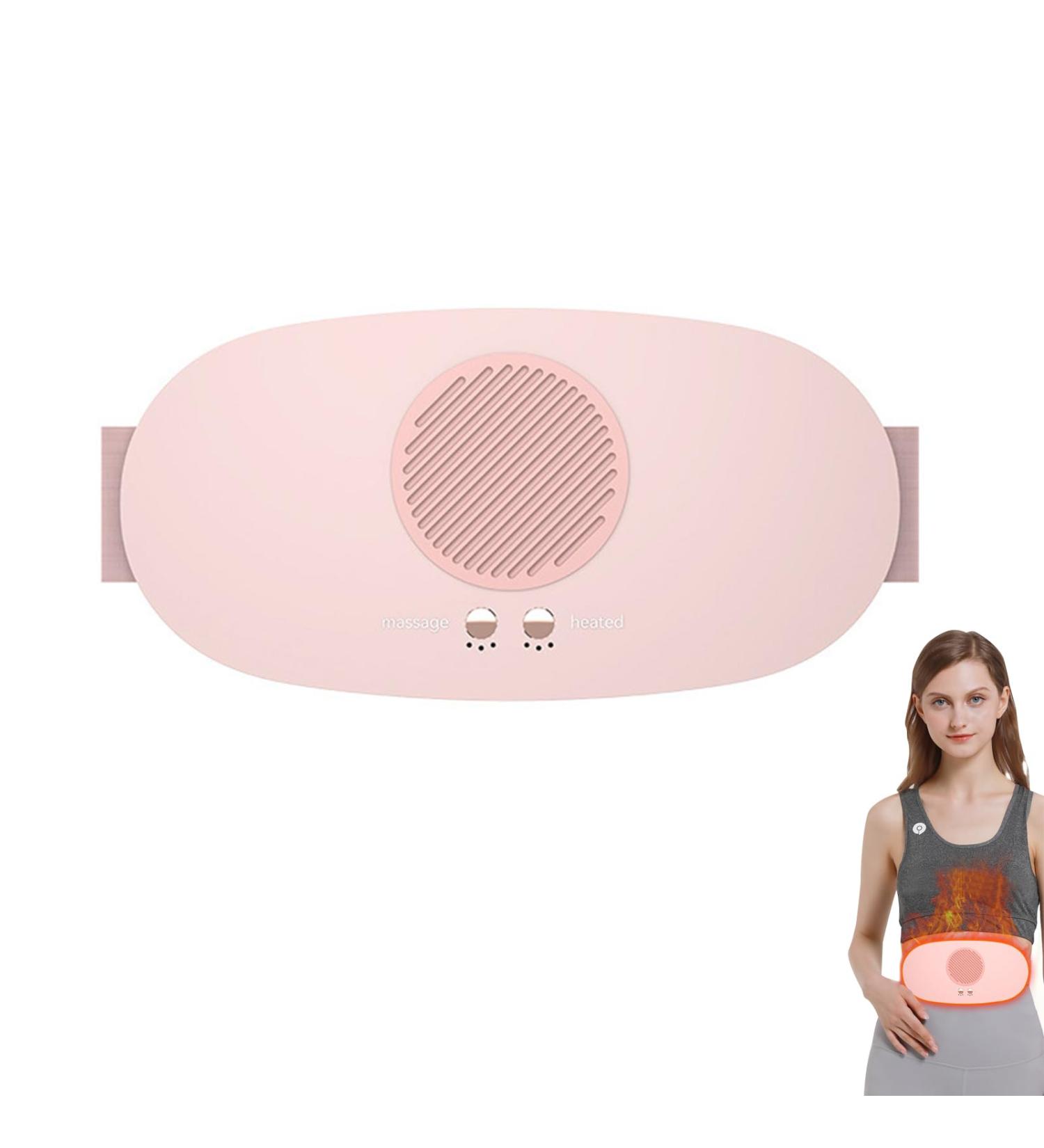 Wireless Heating Pillow for Menstruation | 7 Vibration Modes Heat Belt for Women & Girls - USB Pink - Buy Online on GoSupps.com