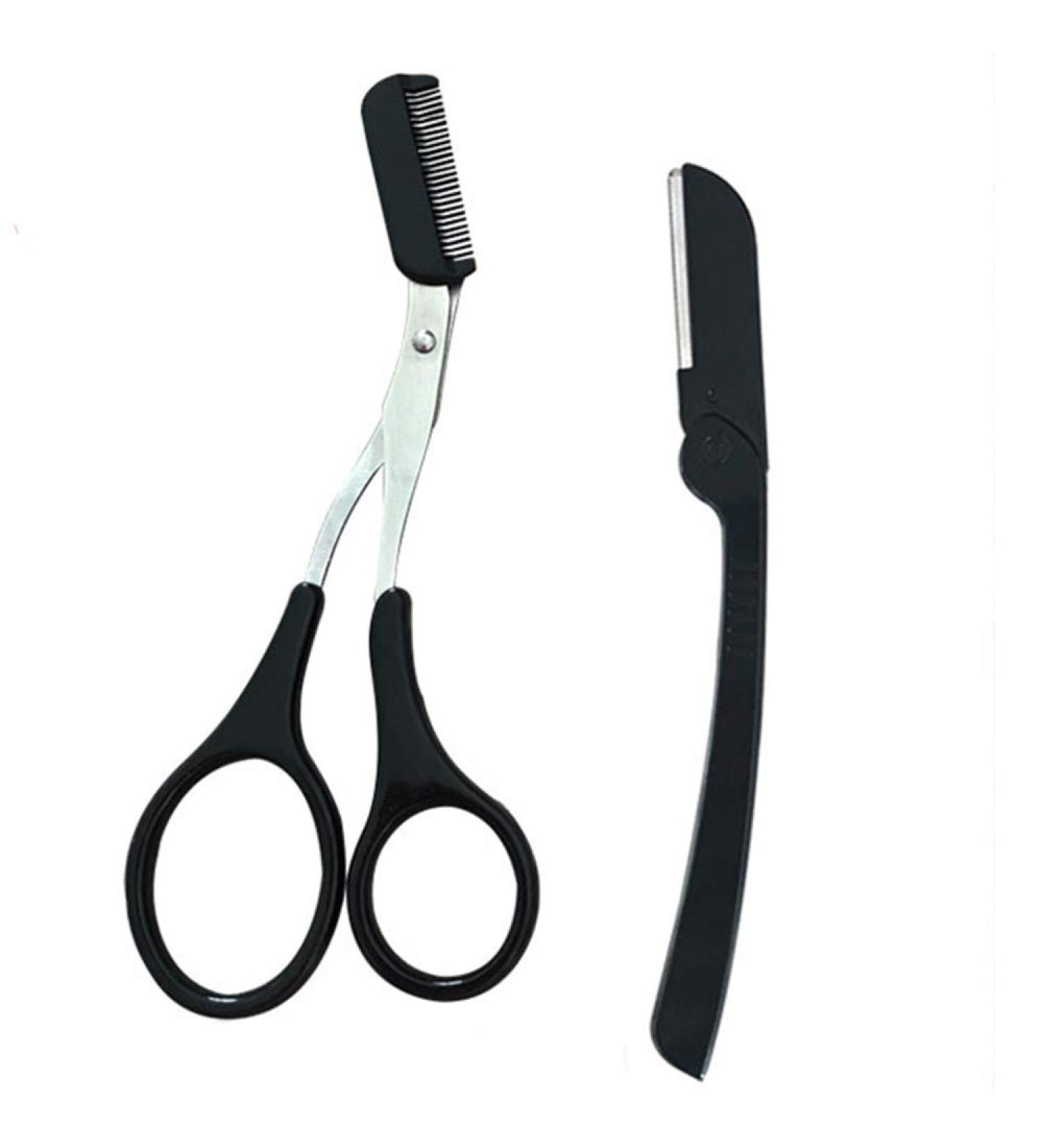 Auony Eyebrow Razor Shaper & Shaver with Free Scissors - Facial Hair Remover for Men & Women - International Shipping Available - Buy Online on GoSupps.com