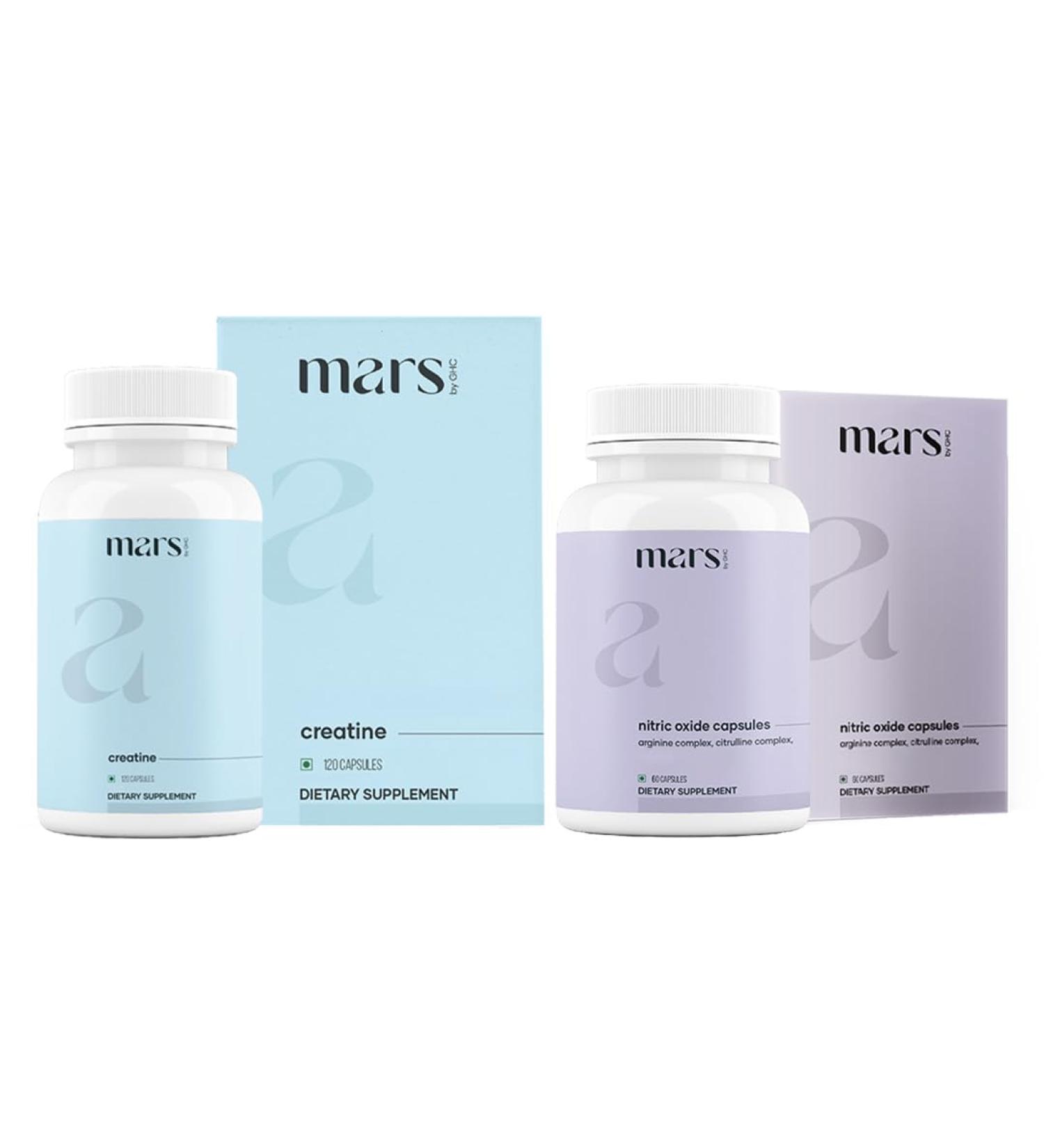 mars by GHC Beast Mode Combo | Plant-Based Nitric Oxide & Creatine Capsules | Pack of 1 120 Count (Pack of 1) - Buy Online on GoSupps.com