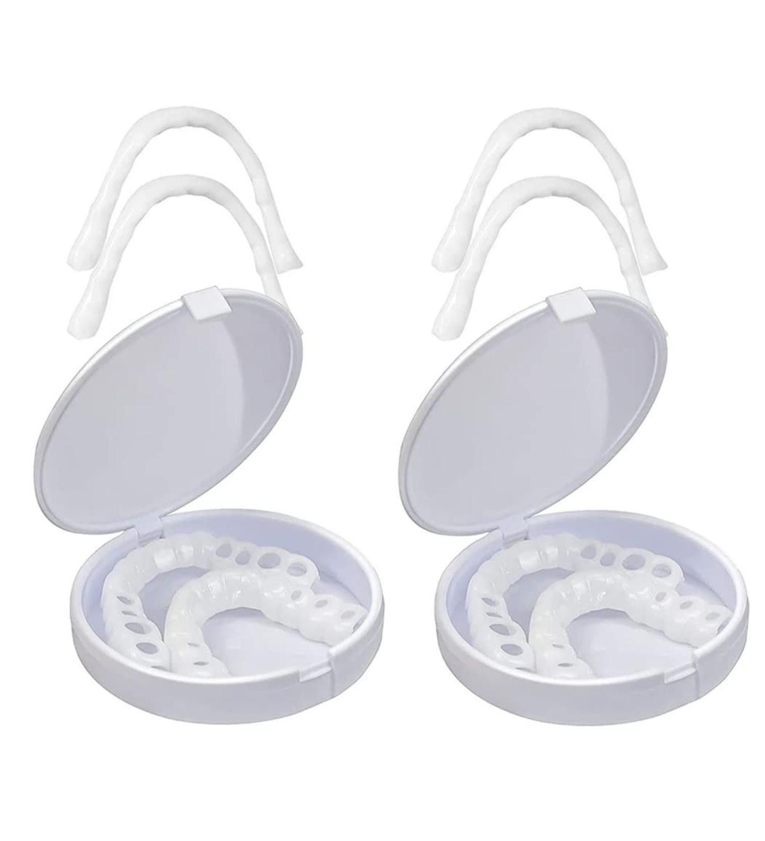 XZLZMD Cosmetic Teeth Pebbles - Instant Repair for Cracked & Missing Teeth | Reversible Dentures for a Perfect Smile - 2 Pairs - Buy Online on GoSupps.com