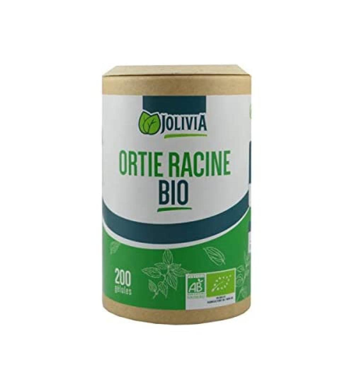 Organic Root Nettle - 200 Vegetable Capsules of 210 mg | Capsule Size | Food Supplement | Vegan | Made in France