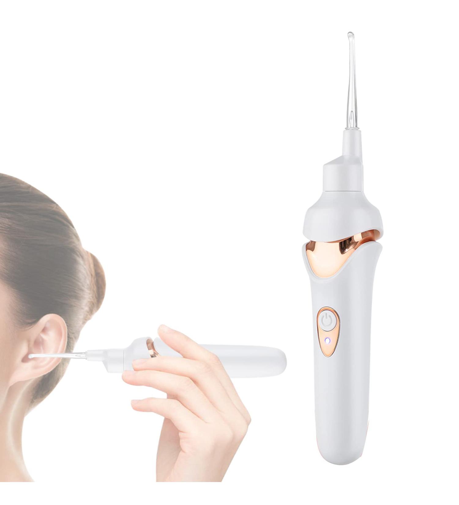 Suction Electric Ear Cleaner - Ear Cleaning Tool for Adults and Kids, Soft Head Ear Wax Removal Kit - White - Buy Online on GoSupps.com