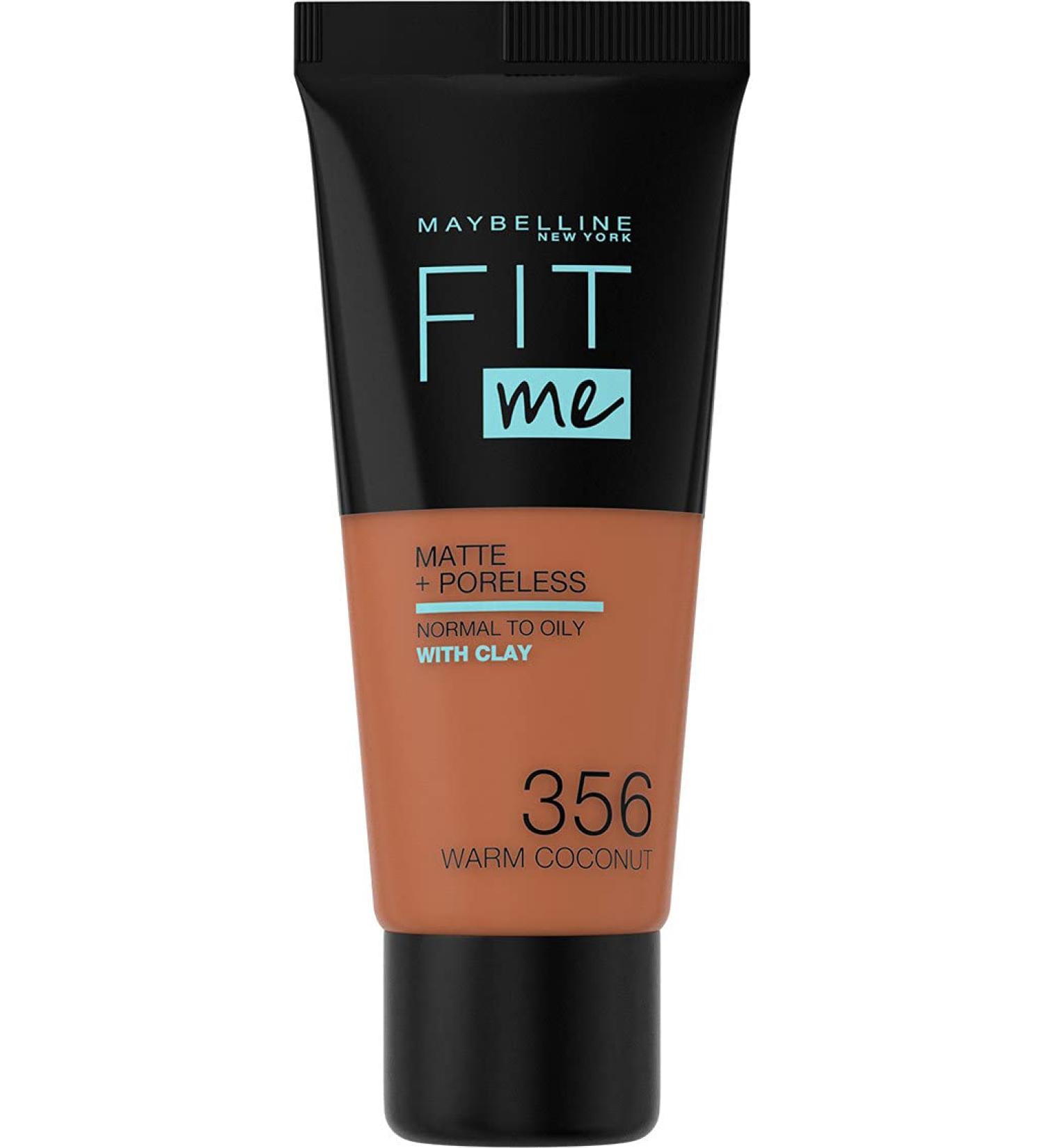 Maybelline Fit Me Matte & Poreless Foundation 356 Warm Coconut 30ml - Pack of 1 - Buy Online on GoSupps.com