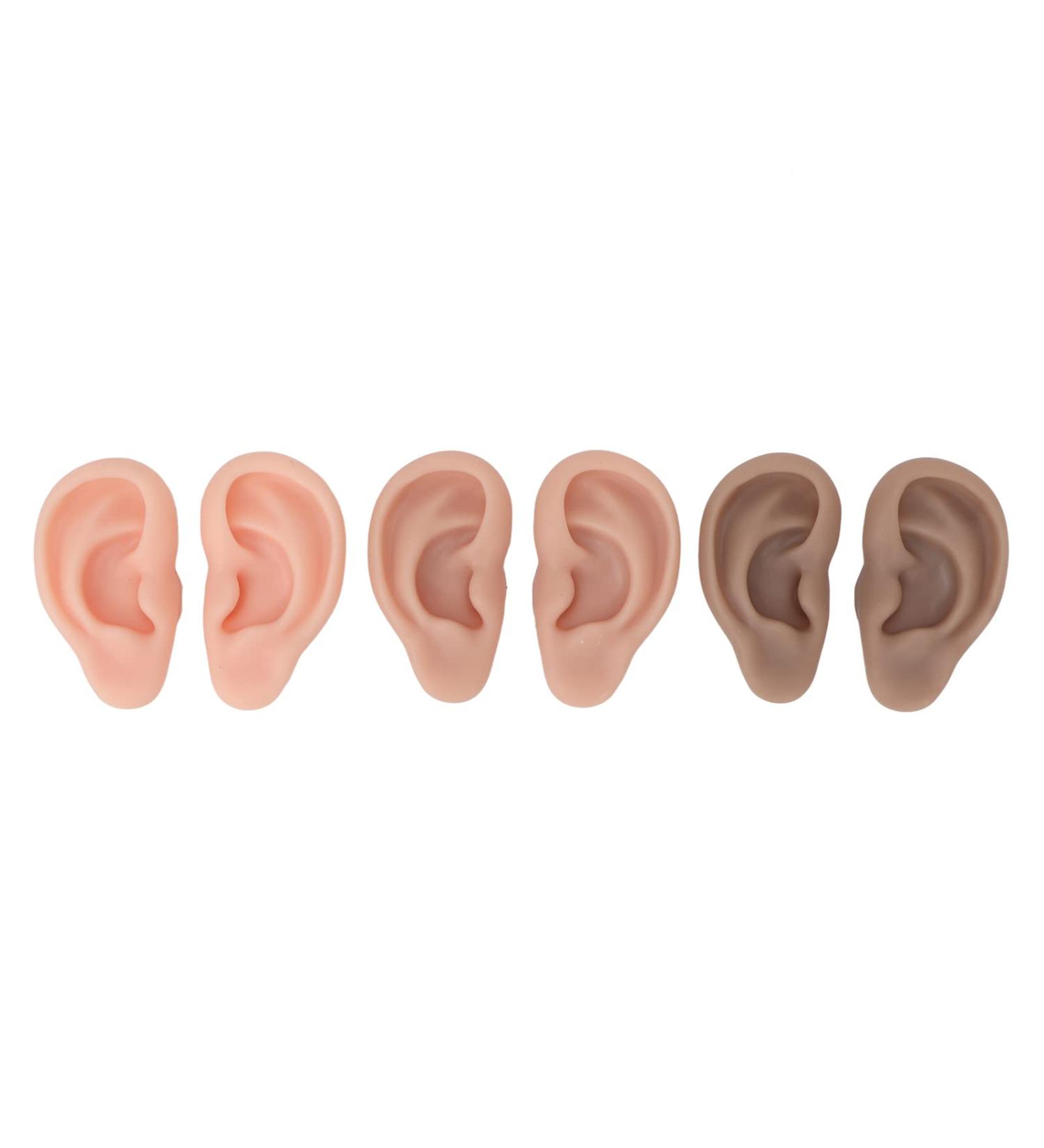 Artificial Ear Model Set - 3 Pairs Soft Human Ear Models in 3 Colors for Easy Home Use - Buy Online on GoSupps.com